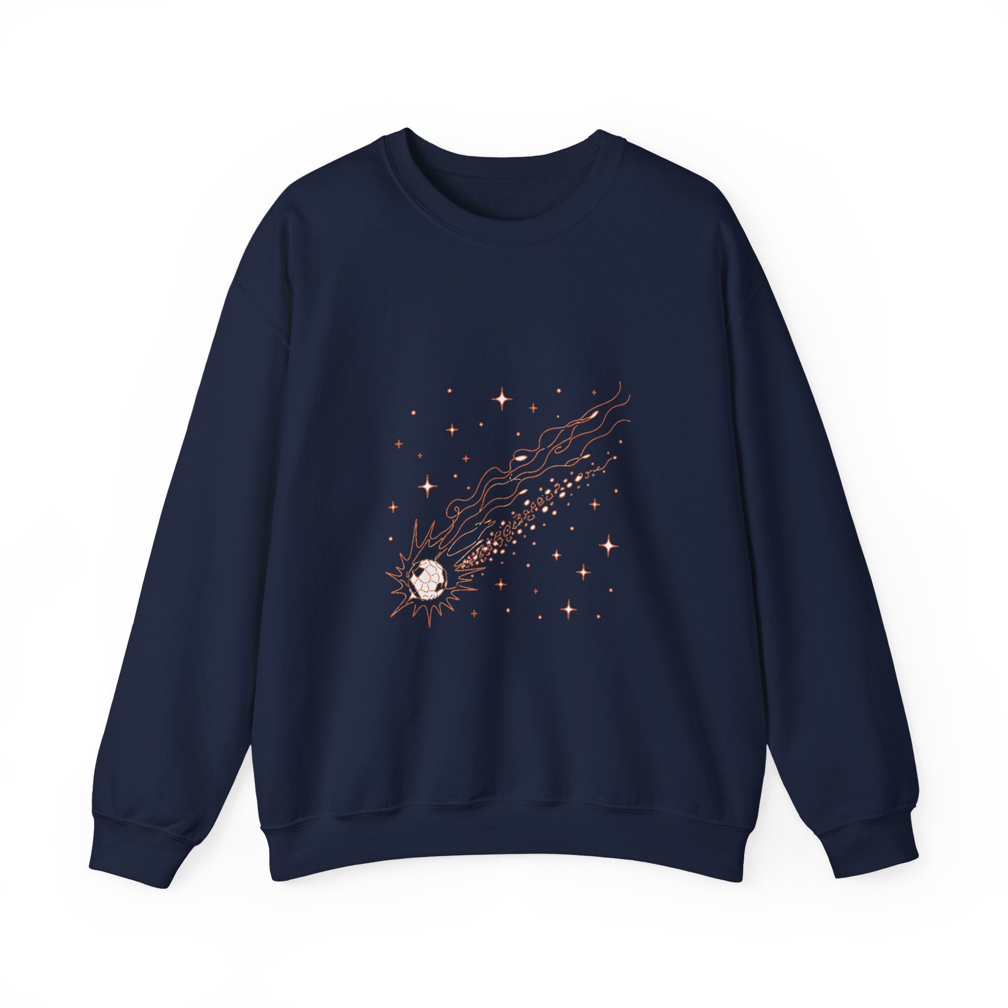 Matching Couple Sweatshirt - Comet & Asteroid Matching Couple Crewneck Sweatshirt Minimalist Art His Hers Valentine Gift - Design A