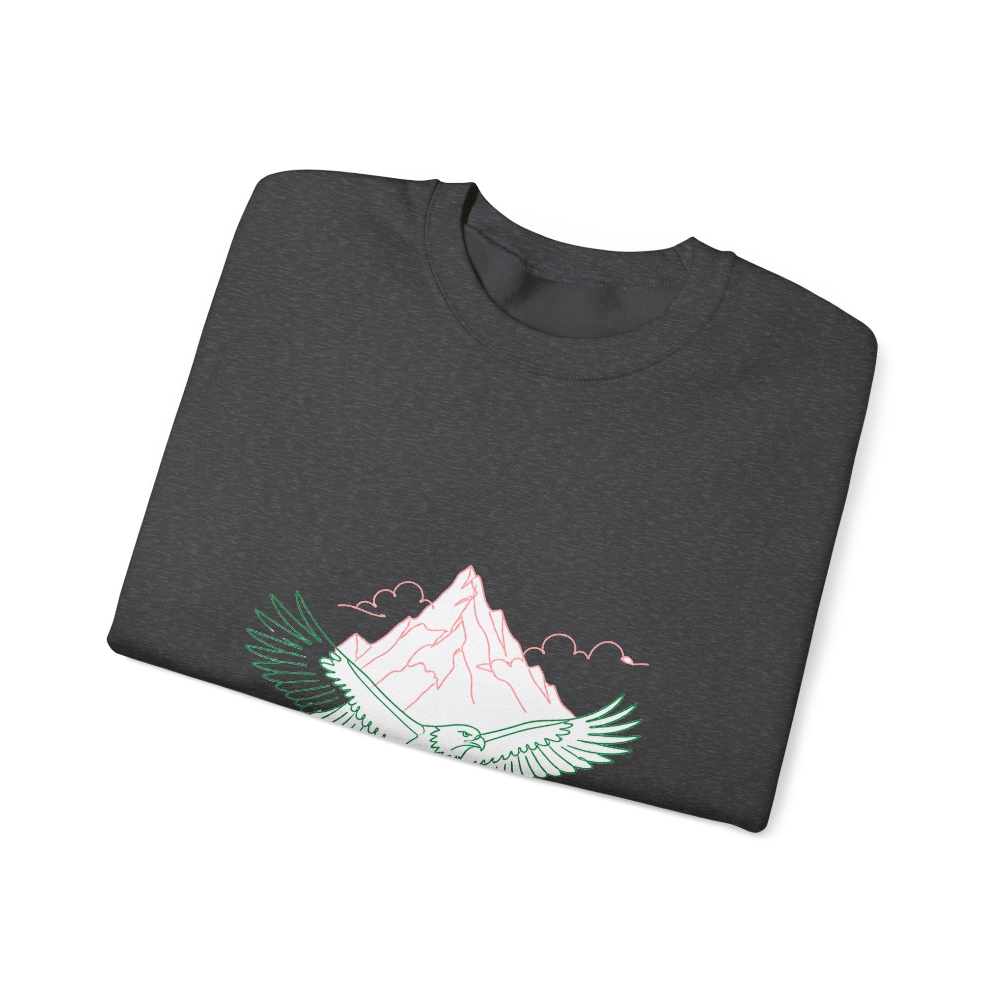 Matching Couple Sweatshirt - Eagle & Whale Matching Couple Comfort Colors Crew Minimalist Art His Hers Christmas Gift - Design A