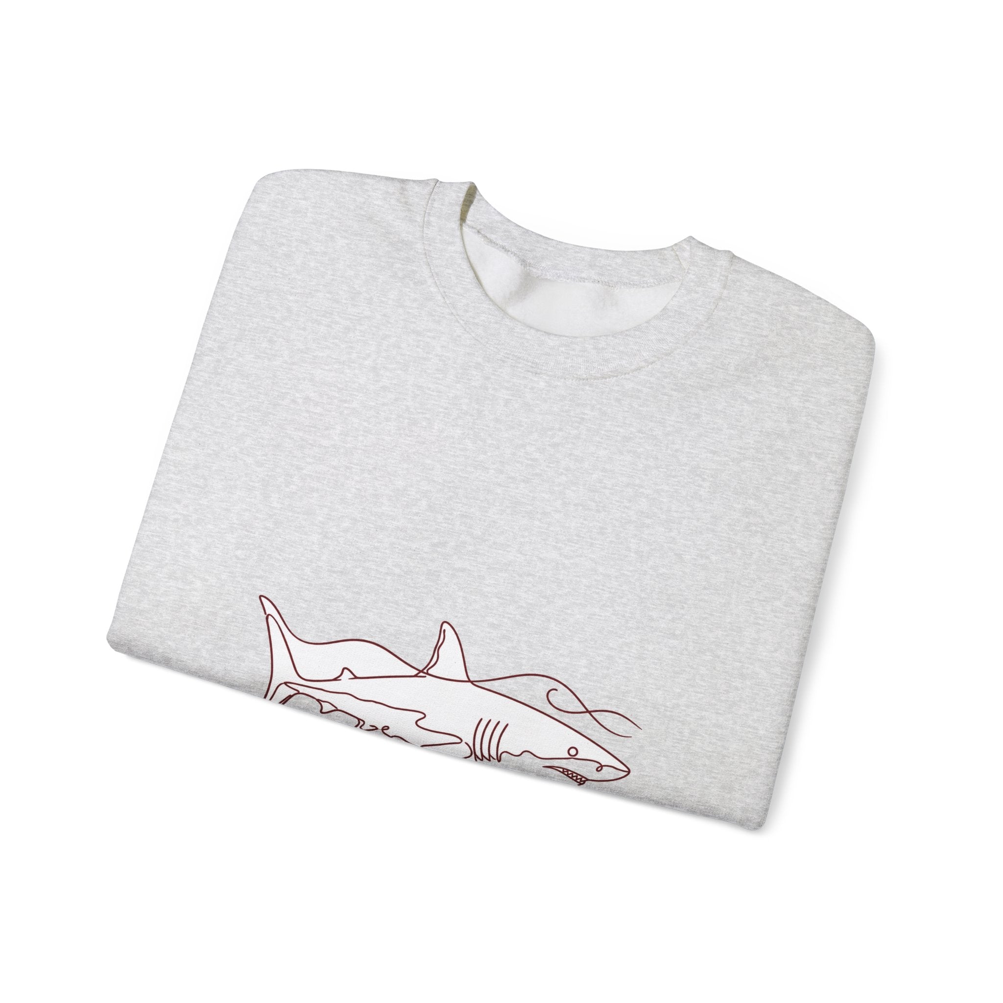 Matching Couple Sweatshirt - Shark & Dolphin Matching Couple Comfort Colors Crew Minimalist Art His Hers Christmas Gift - Design A