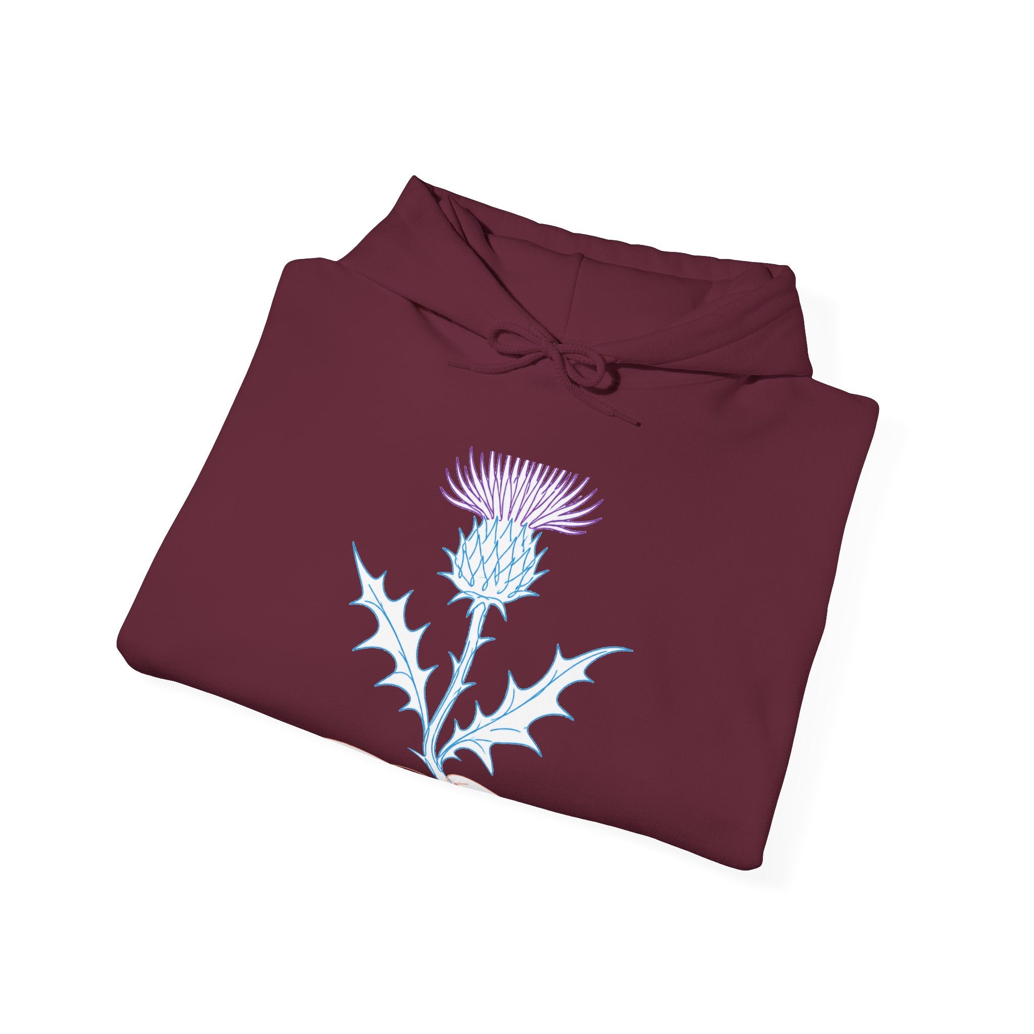 Matching Couple Sweatshirt - Lavender & Thistle Matching Couple Hooded Sweatshirt Minimalist Art His Hers Valentine Gift - Design B