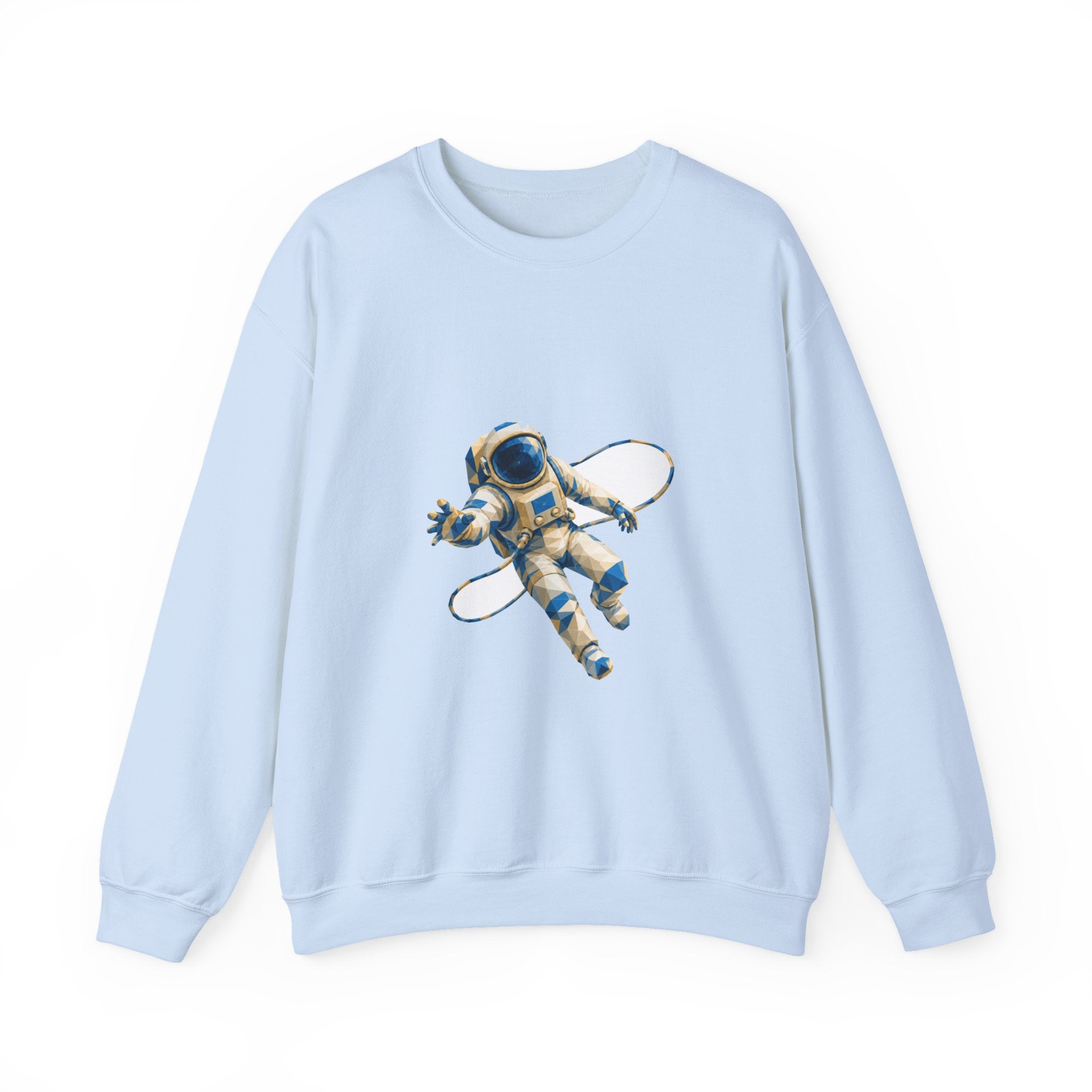 Matching Couple Sweatshirt - Astronaut & Planet Matching Couple Premium Fleece Sweatshirt Geometric Art His Hers Love Gift - Design A