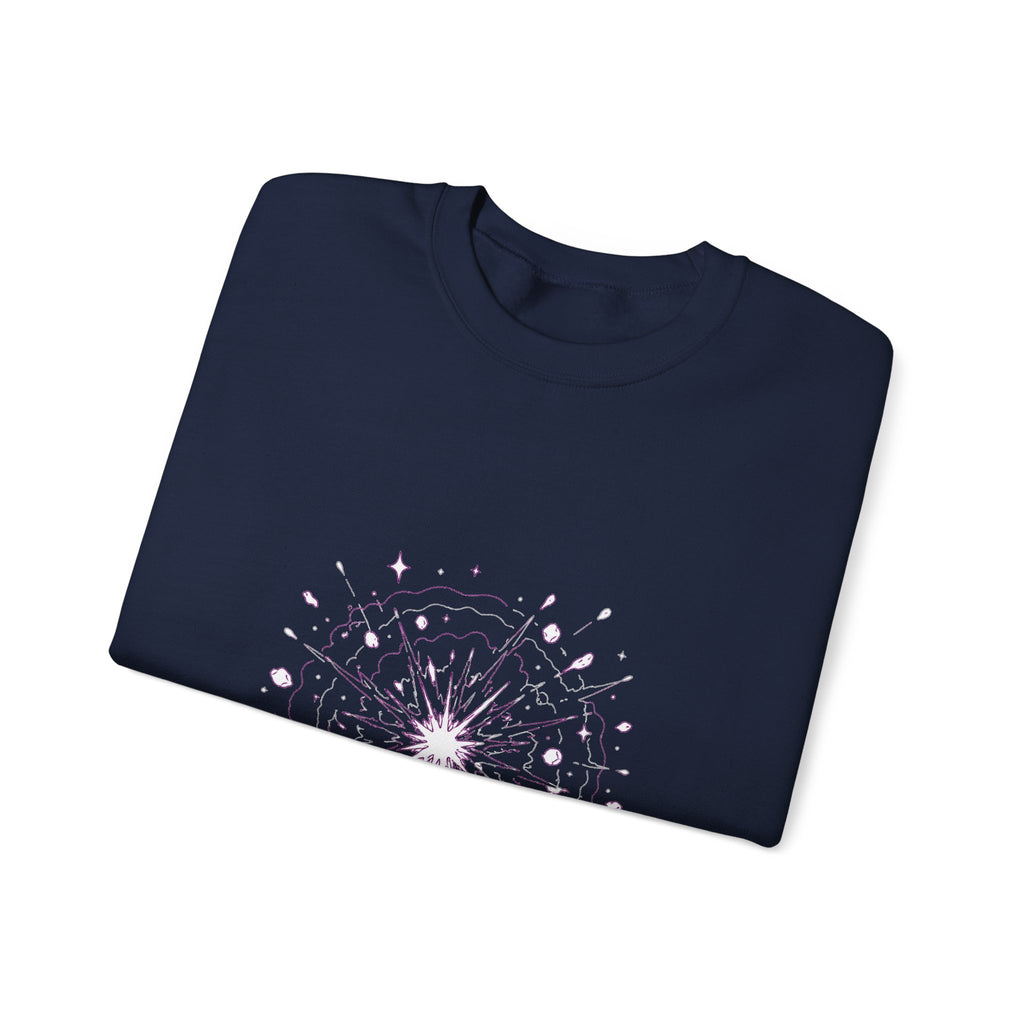 Matching Couple Sweatshirt - Galaxy & Supernova Matching Couple Comfort Colors Crew Minimalist Art His Hers Christmas Gift - Design B