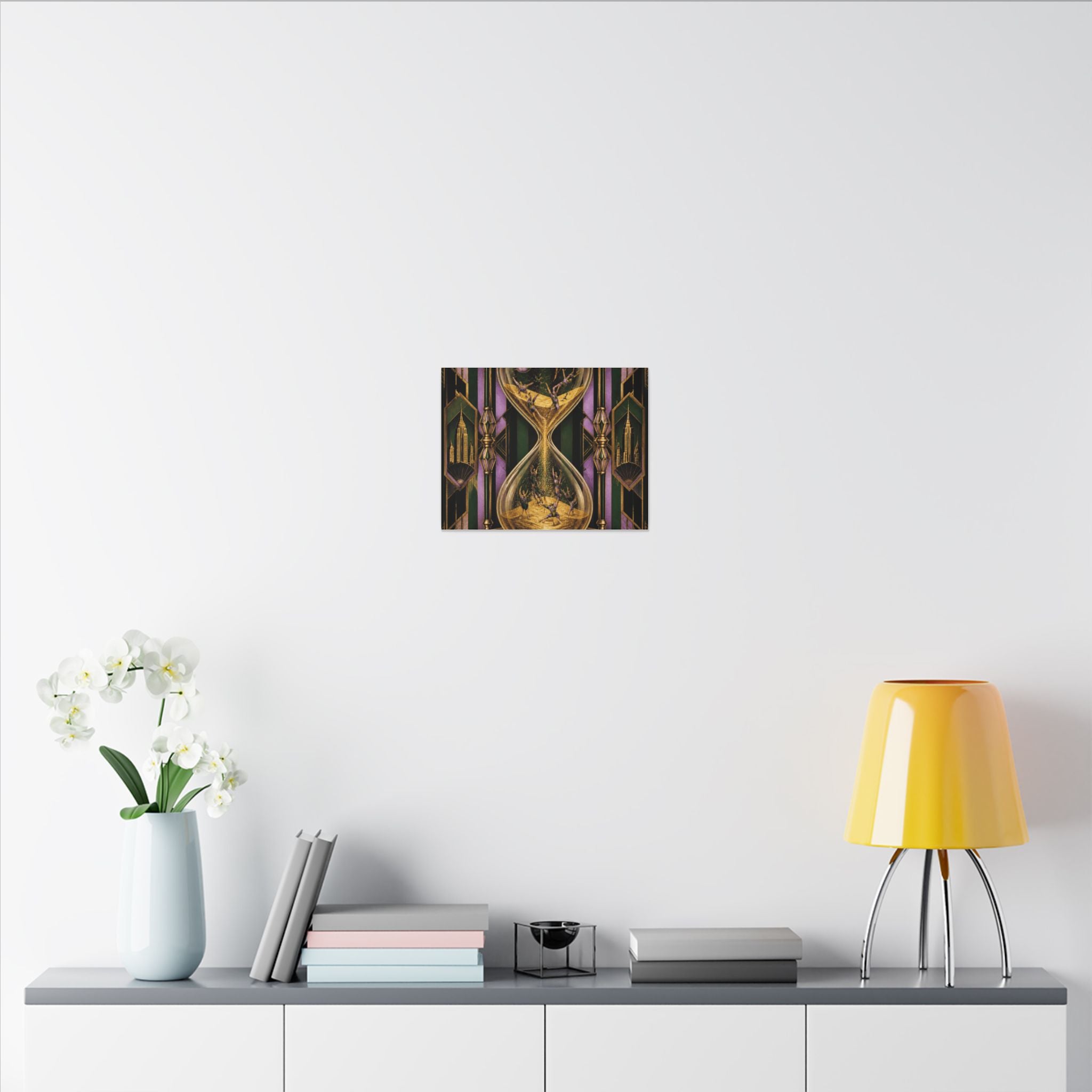 Hourglass Acrobats Wall Art Canvas 24×36 Art Deco Bar Area Decor Maximalist Print