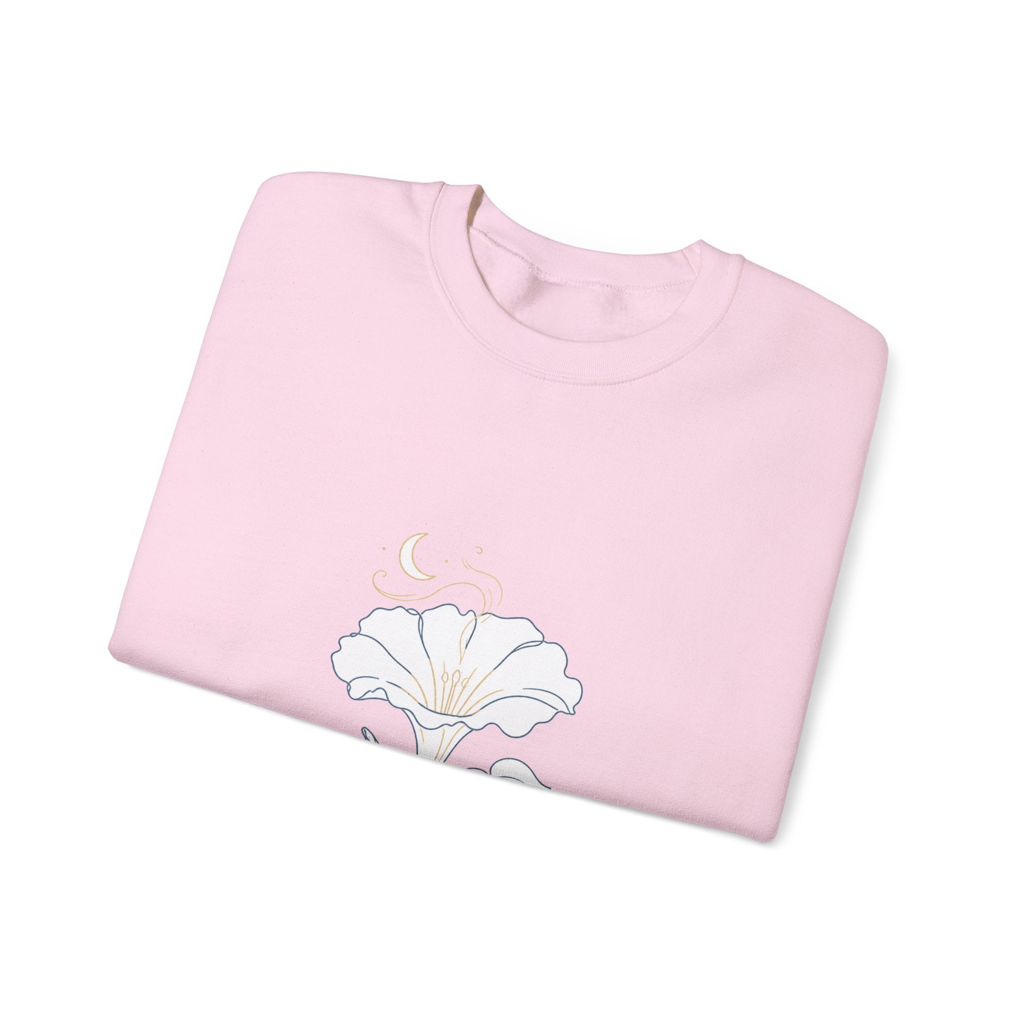 Matching Couple Sweatshirt - Sunflower & Moonflower Matching Couple Premium Fleece Sweatshirt Minimalist Art His Hers Christmas Gift - Design B