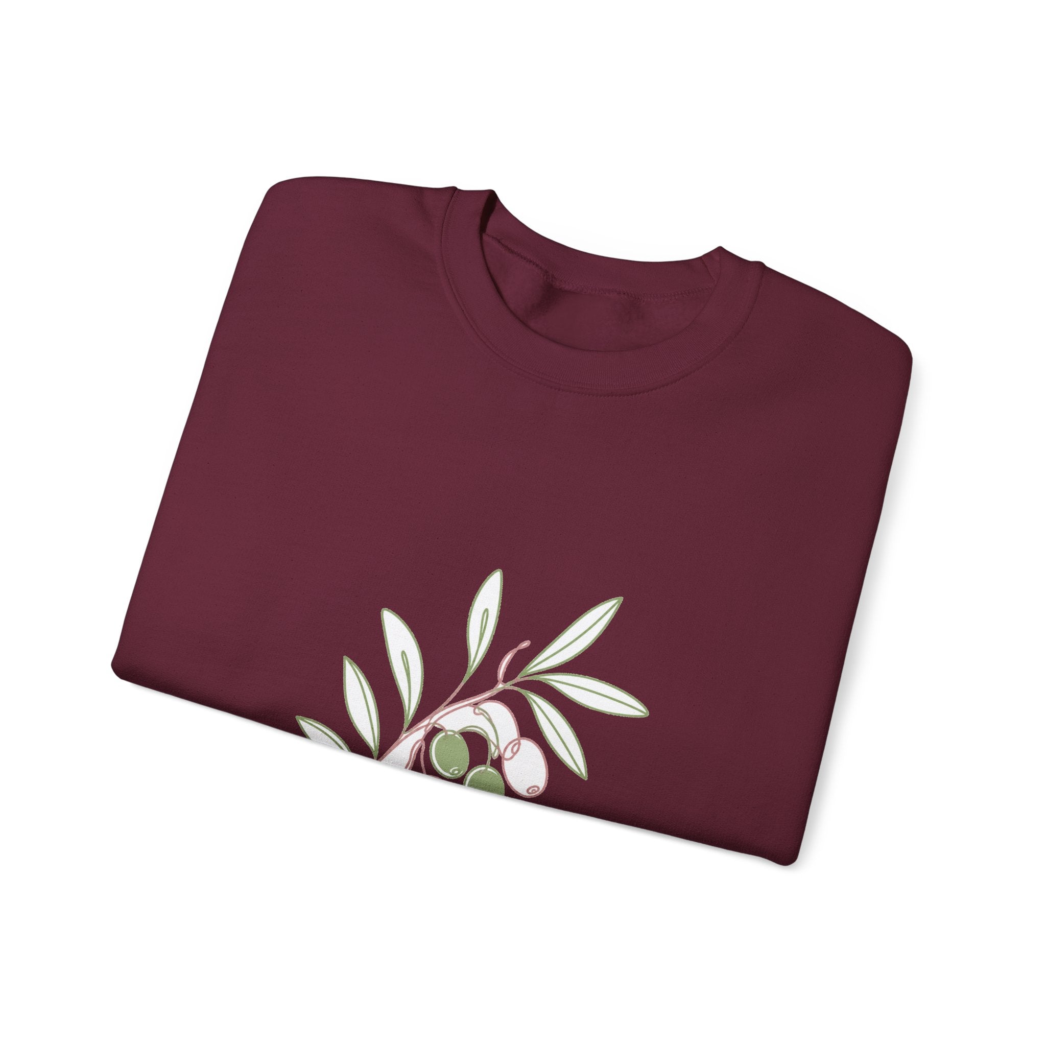 Matching Couple Sweatshirt - Olive Branch & Fig Matching Couple Comfort Colors Crew Minimalist Art His Hers Christmas Gift - Design A