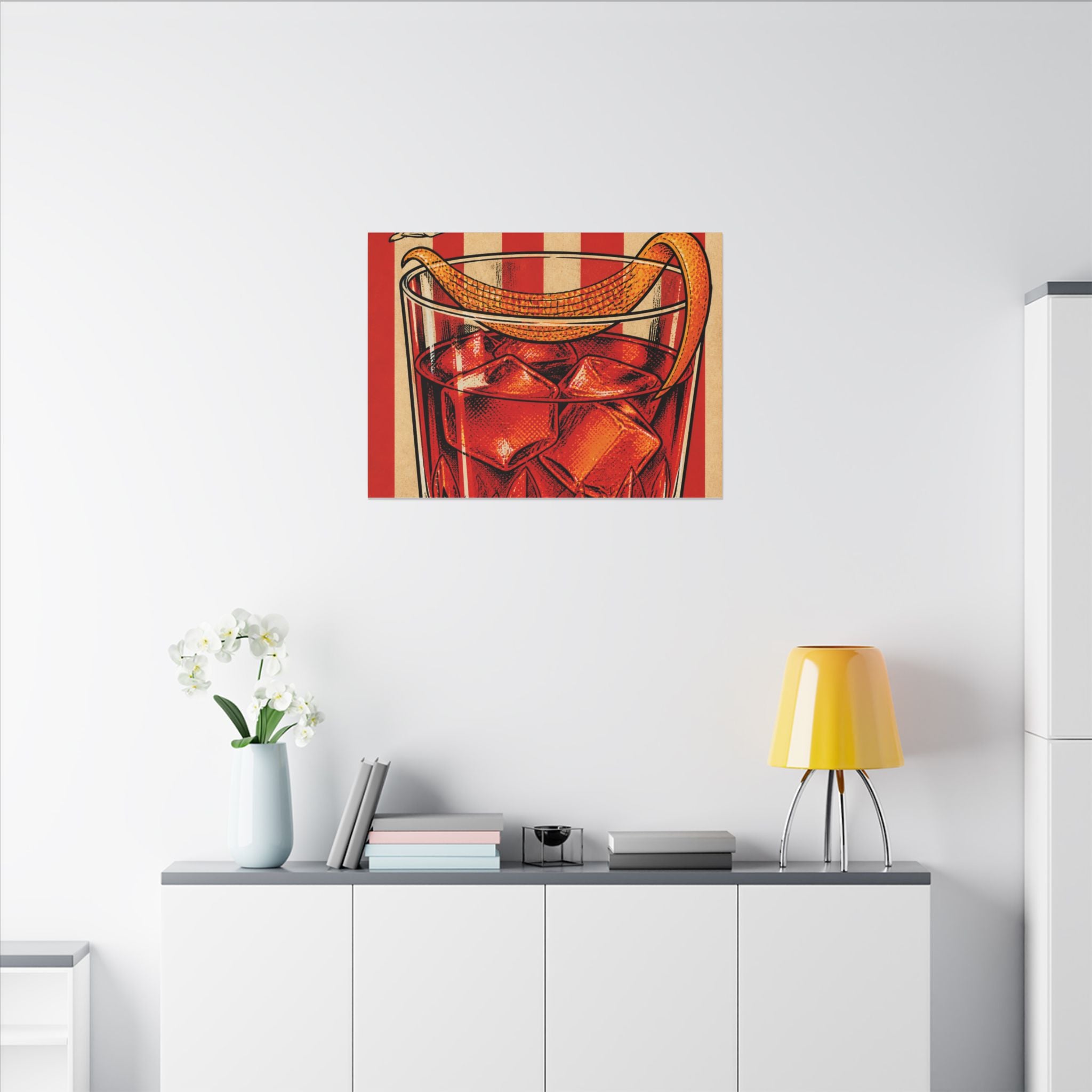 Negroni Trapeze Act Wall Art Canvas 16×20 Pop Art Living Room Decor Maximalist Print