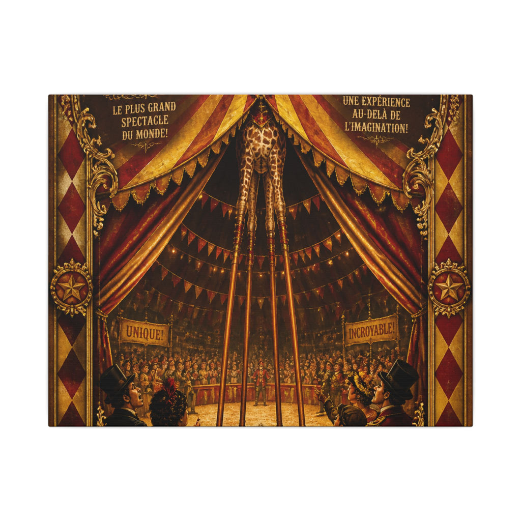 Giraffe on Stilts Wall Art Canvas 16×20 Baroque Home Office Decor Maximalist Print