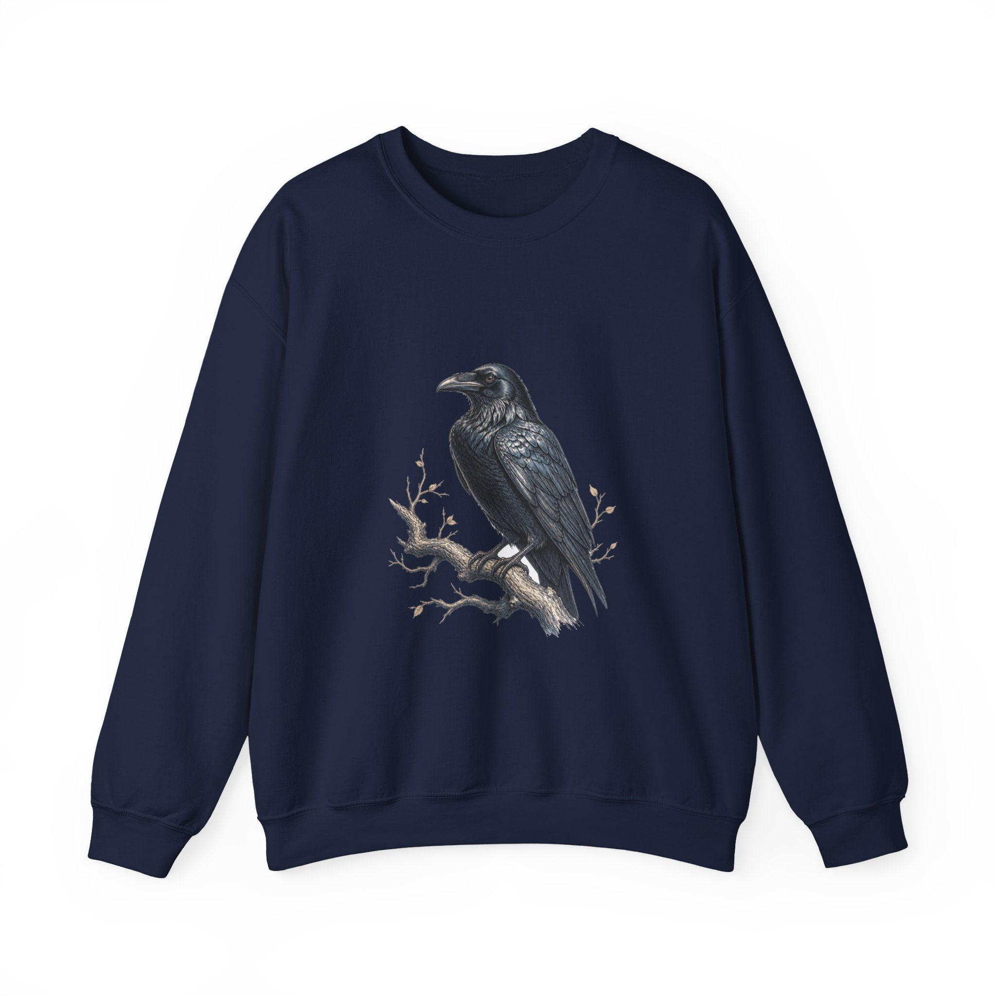 Matching Couple Sweatshirt - Raven & Swan Matching Couple Premium Fleece Sweatshirt Hand-Drawn Art His Hers Anniversary Gift - Design A