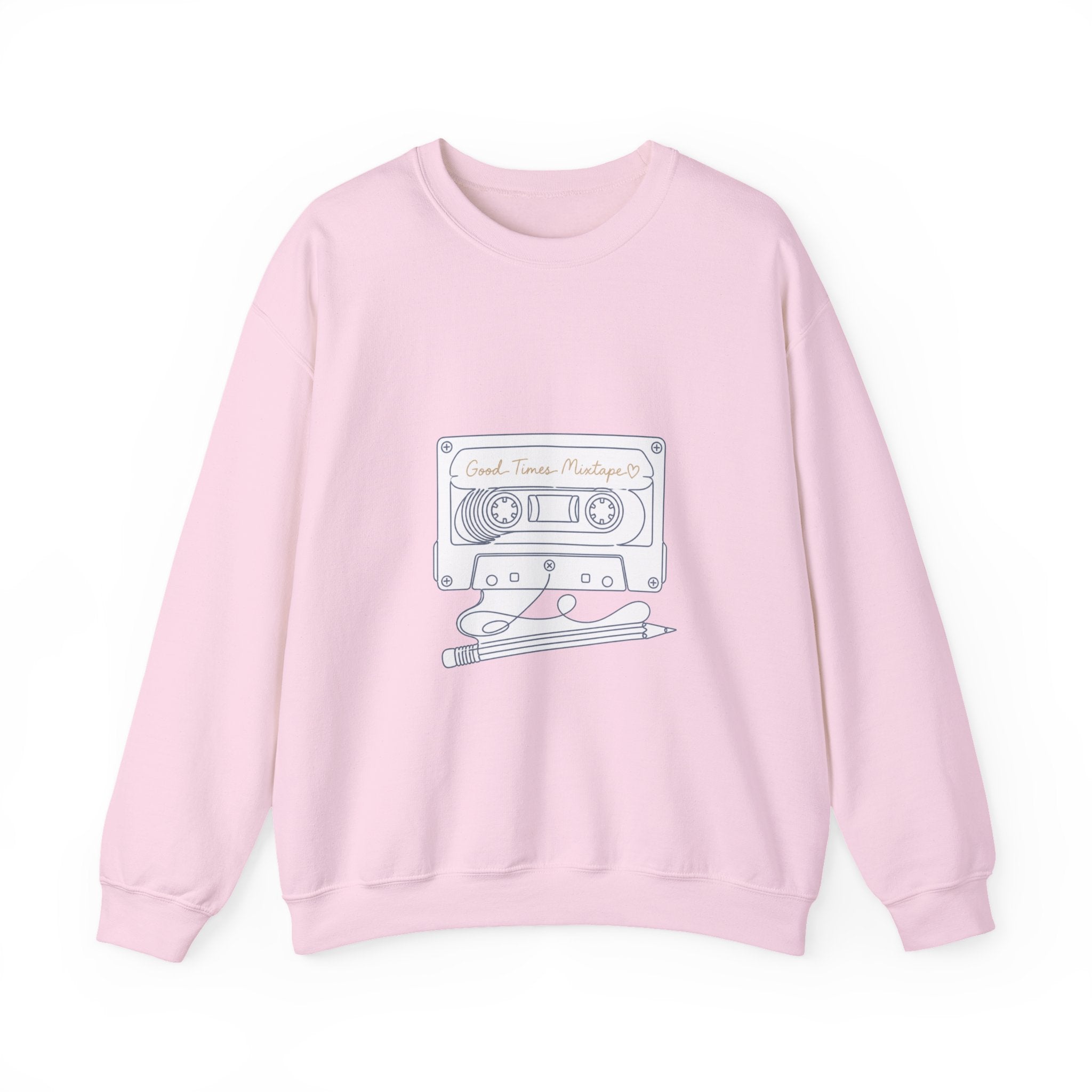 Matching Couple Sweatshirt - Vinyl & Cassette Matching Couple Crewneck Sweatshirt Minimalist Art His Hers Valentine Gift - Design B