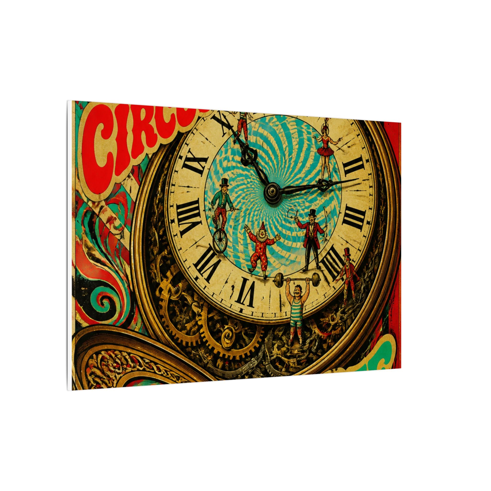 Pocket Watch Performers Wall Art Canvas 24×36 Psychedelic Dining Room Decor Maximalist Print
