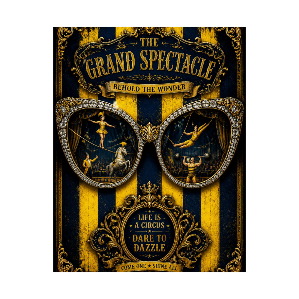 Sunglasses Circus Ring Wall Art Poster 18×24 Baroque Home Office Decor Maximalist Print