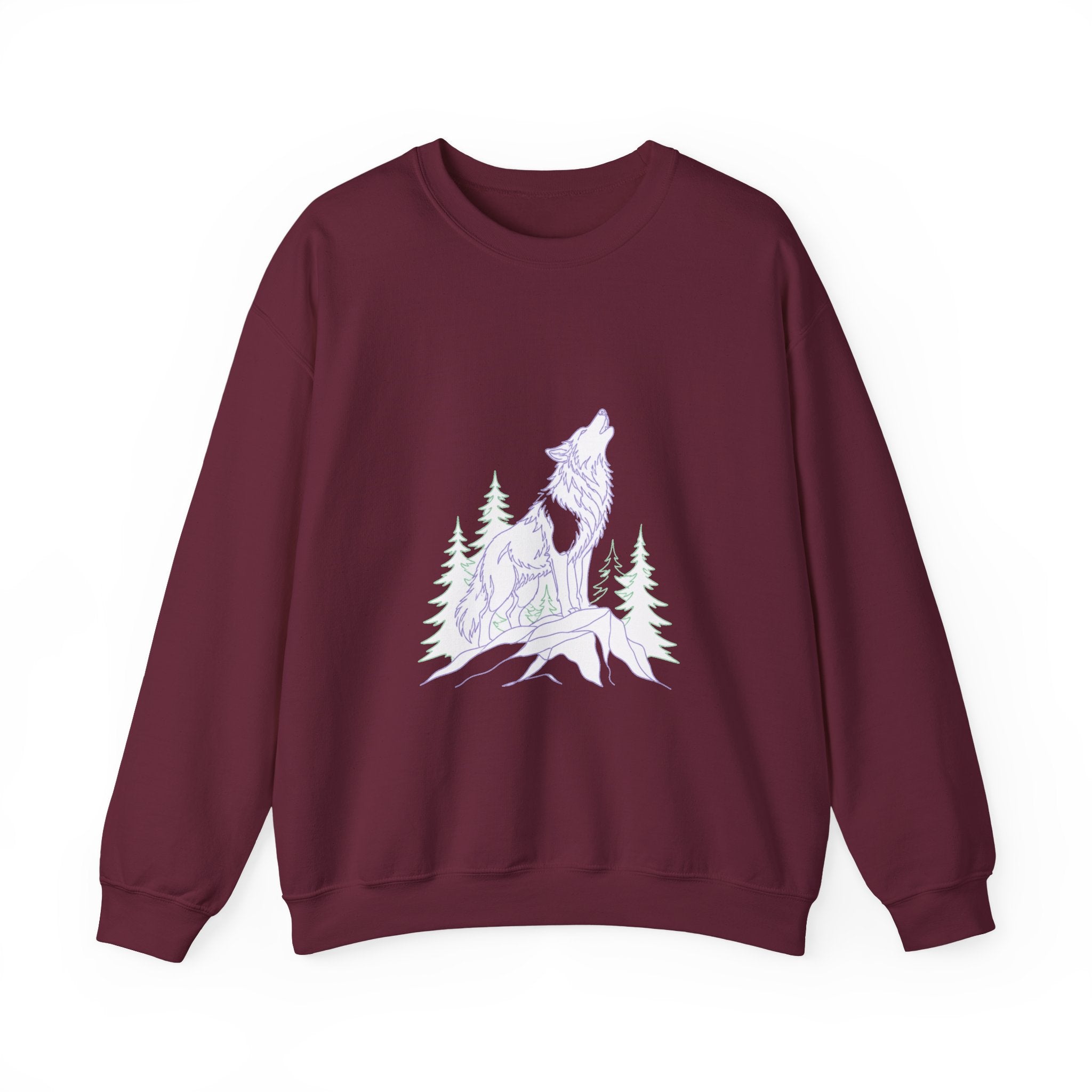 Matching Couple Sweatshirt - Wolf & Dove Matching Couple Premium Fleece Sweatshirt Minimalist Art His Hers Christmas Gift - Design A