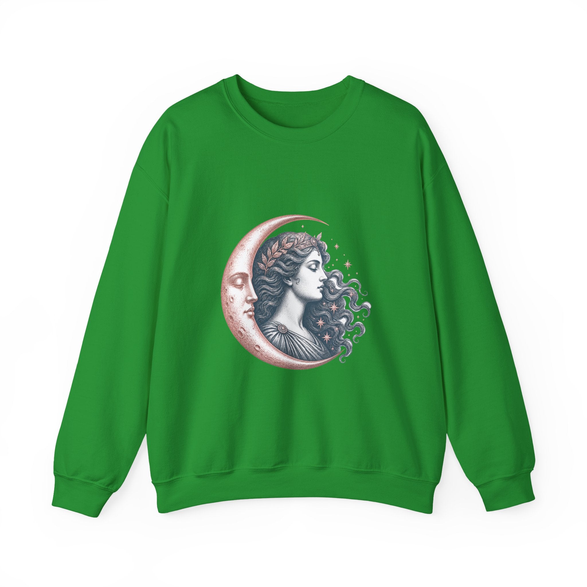 Matching Couple Sweatshirt - Helios & Selene Matching Couple Premium Fleece Sweatshirt Vintage Art His Hers Honeymoon Gift - Design B
