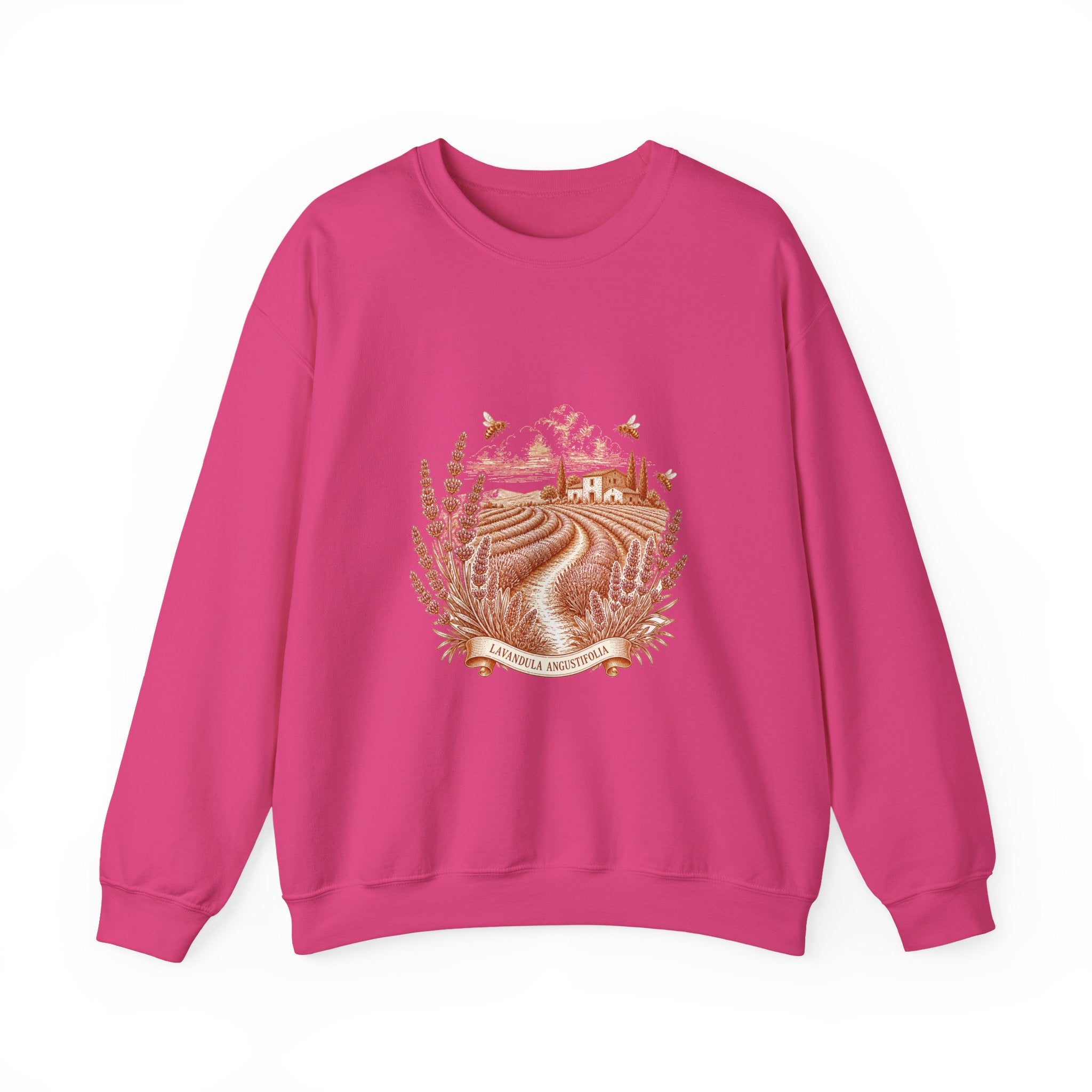 Matching Couple Sweatshirt - Lavender Fields & Canyon Matching Couple Premium Fleece Sweatshirt Vintage Art His Hers Honeymoon Gift - Design A