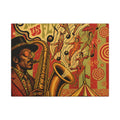 Saxophone Music Circus Wall Art Canvas 24×36 Psychedelic Dining Room Decor Maximalist Print