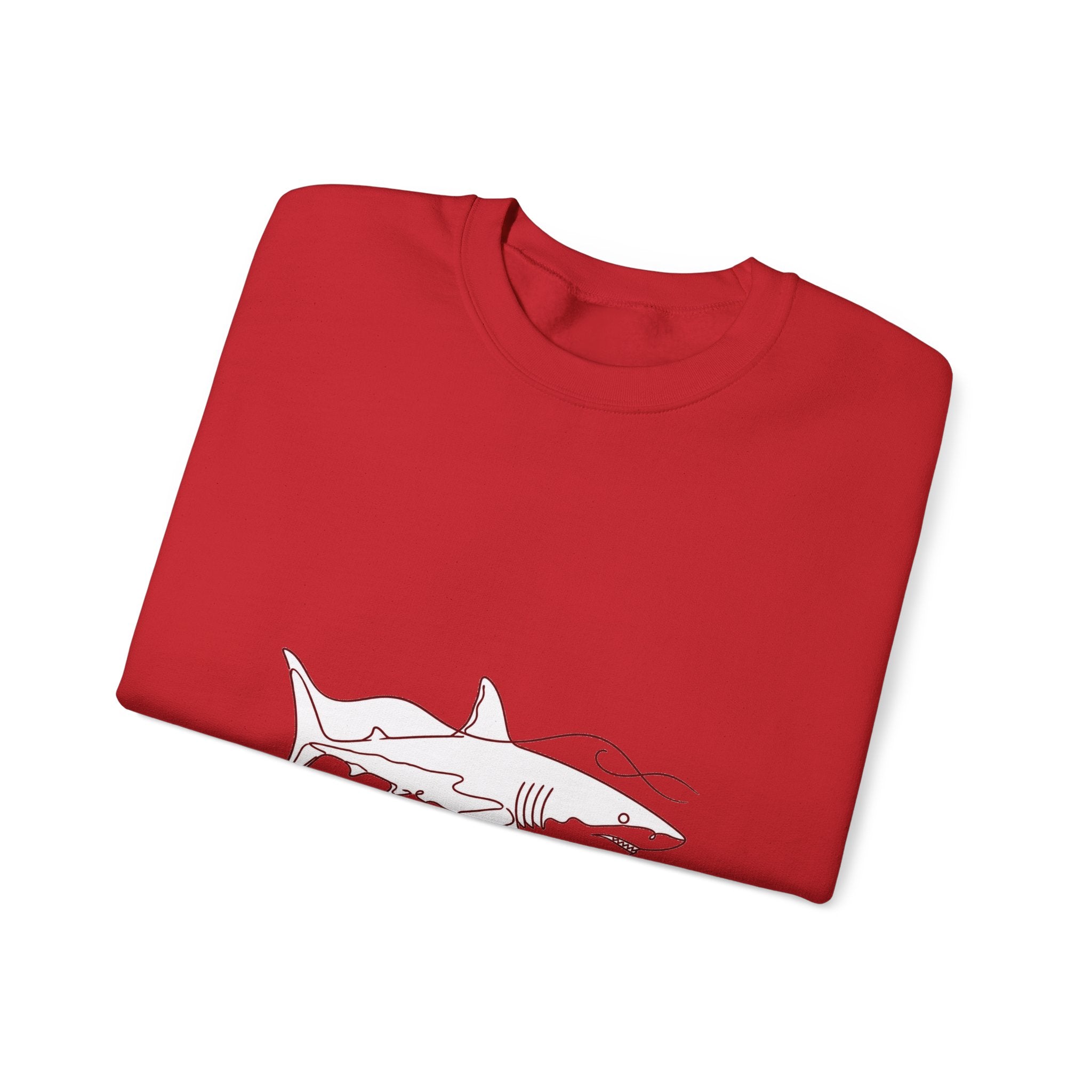 Matching Couple Sweatshirt - Shark & Dolphin Matching Couple Comfort Colors Crew Minimalist Art His Hers Christmas Gift - Design A