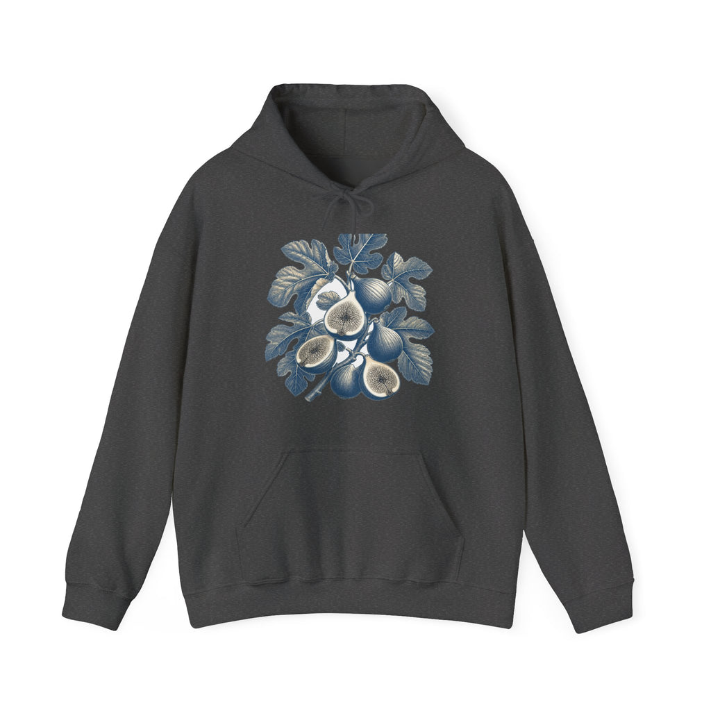 Matching Couple Sweatshirt - Olive Branch & Fig Matching Couple Hooded Sweatshirt Vintage Art His Hers Wedding Gift - Design B