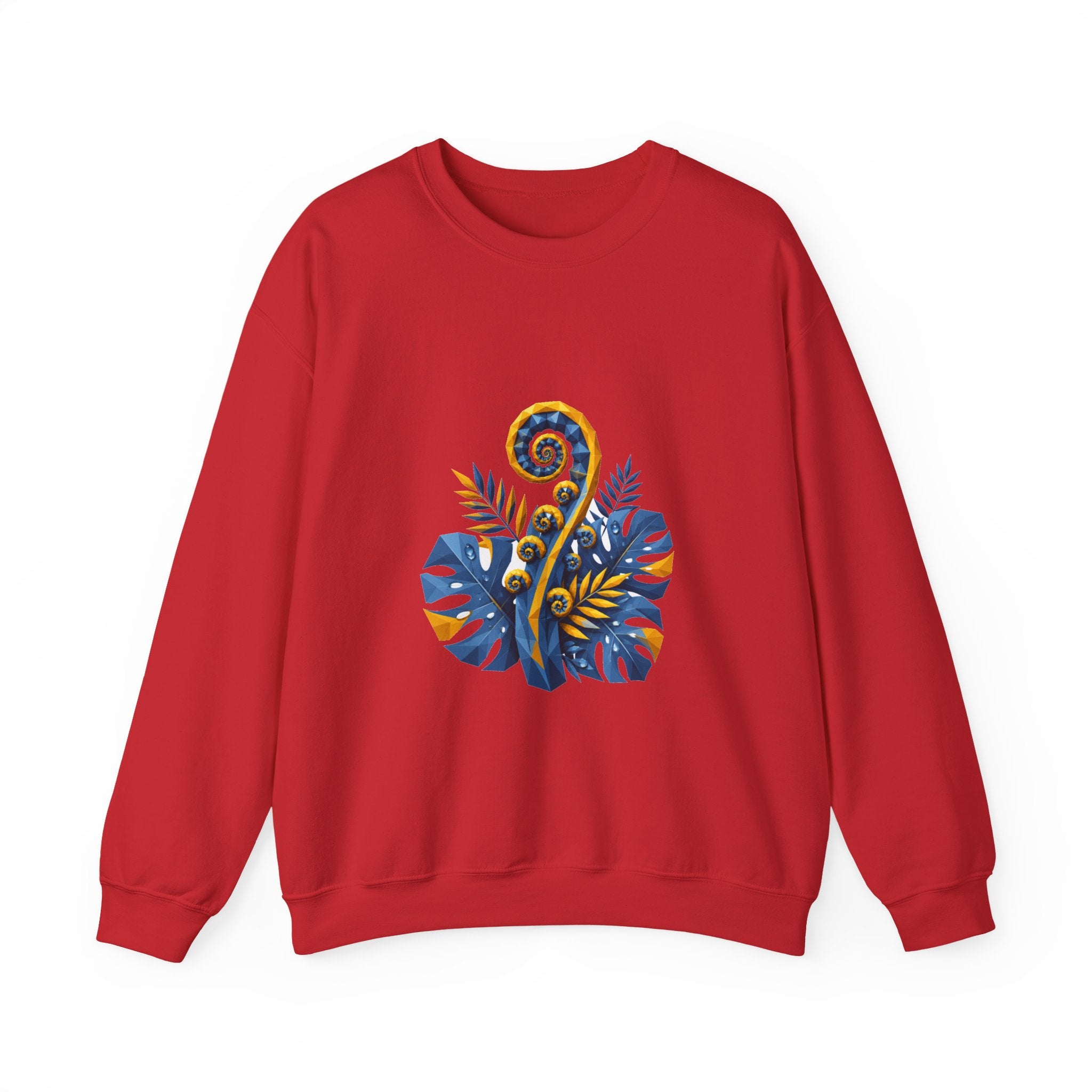 Matching Couple Sweatshirt - Desert & Rainforest Matching Couple Crewneck Sweatshirt Geometric Art His Hers Couple Gift - Design B
