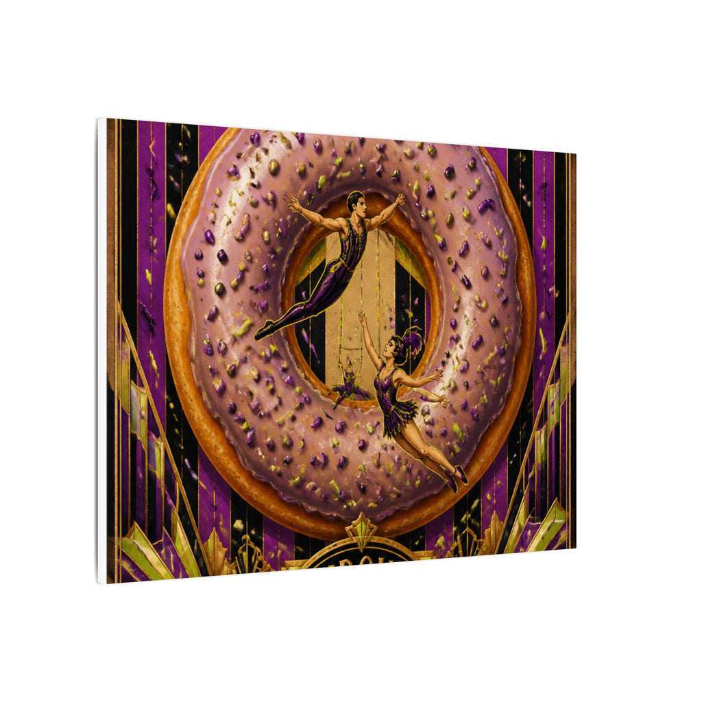 Donut Circus Ring Wall Art Canvas 16×20 Art Deco Entryway Decor Maximalist Print
