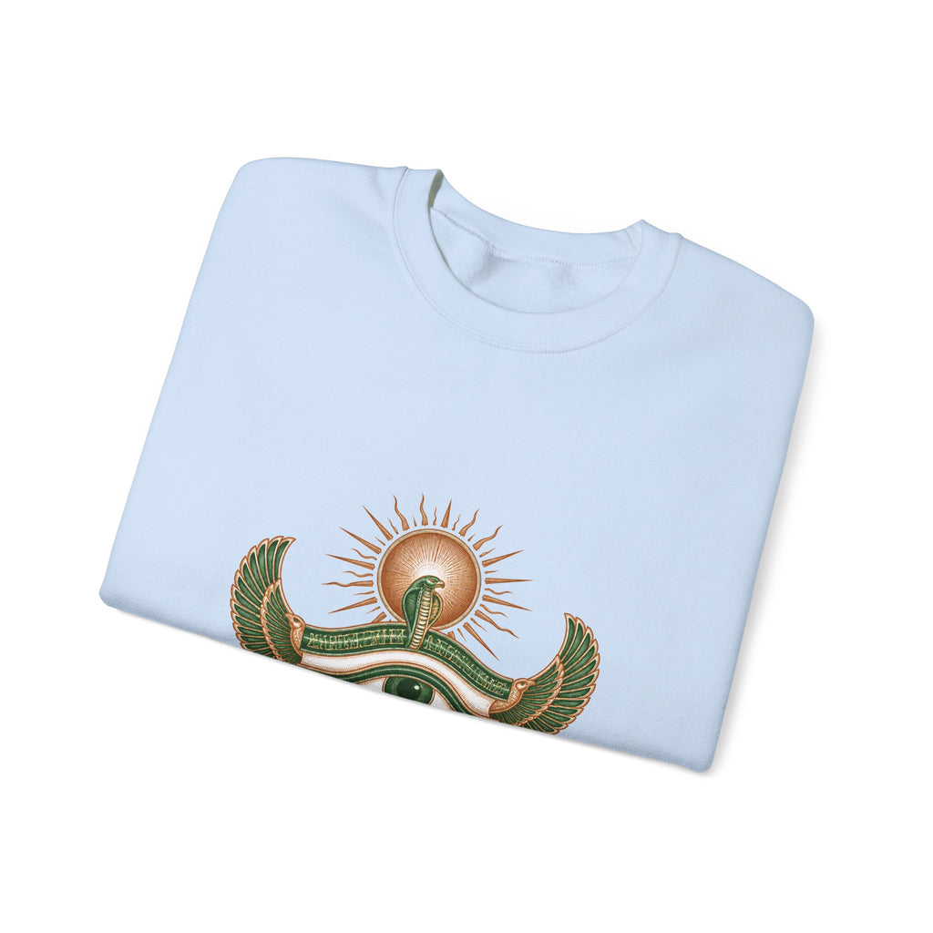 Matching Couple Sweatshirt - Eye of Ra & Horus Matching Couple Premium Fleece Sweatshirt Vintage Art His Hers Honeymoon Gift - Design A