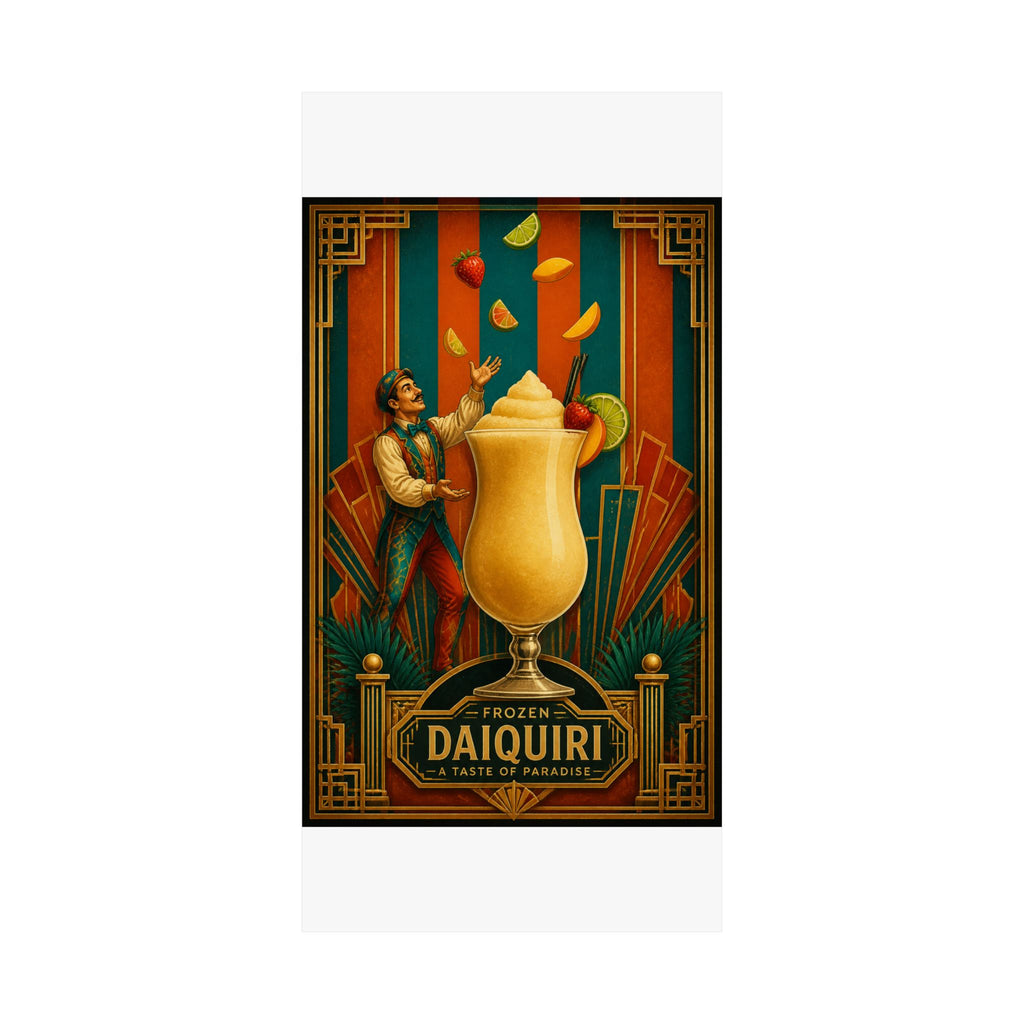 Daiquiri Fruit Juggler Wall Art Poster 24×36 Art Deco Bar Area Decor Maximalist Print