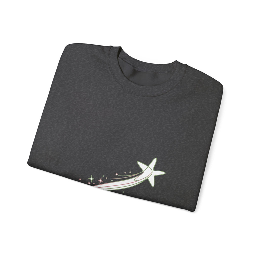Matching Couple Sweatshirt - Shooting Star & North Star Matching Couple Premium Fleece Sweatshirt Minimalist Art His Hers Christmas Gift - Design A