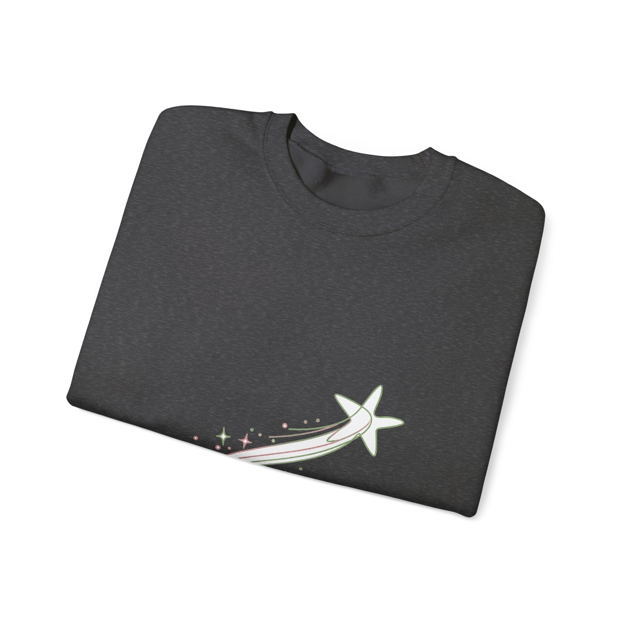 Matching Couple Sweatshirt - Shooting Star & North Star Matching Couple Premium Fleece Sweatshirt Minimalist Art His Hers Christmas Gift - Design A
