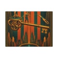 Giant Key Performance Wall Art Canvas 16×20 Art Deco Entryway Decor Maximalist Print