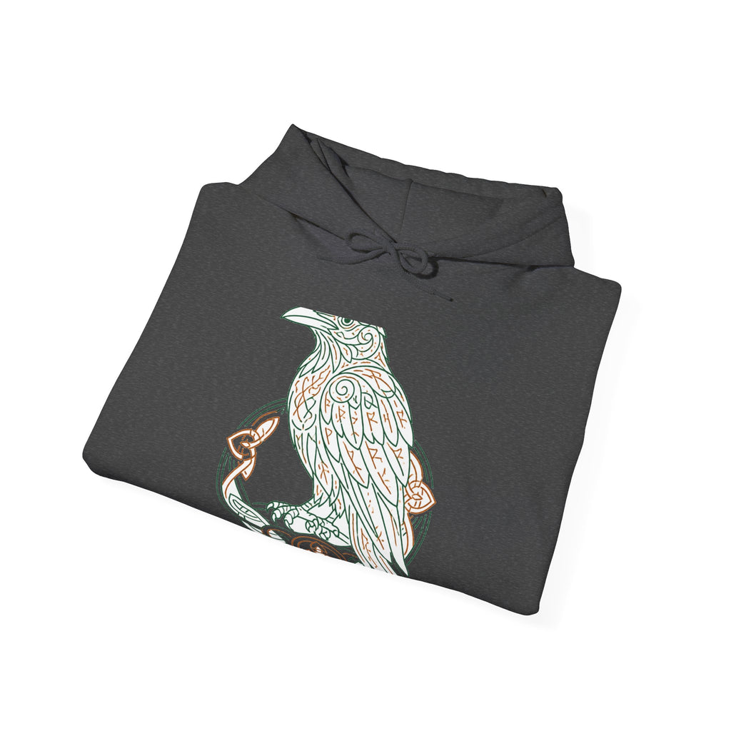 Matching Couple Sweatshirt - Huginn & Muninn Matching Couple Hooded Sweatshirt Minimalist Art His Hers Valentine Gift - Design A