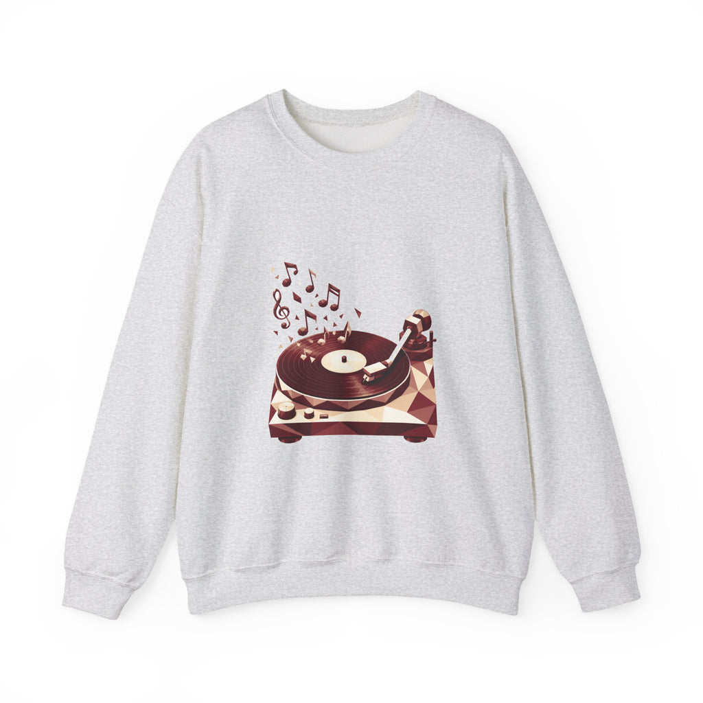 Matching Couple Sweatshirt - Vinyl & Cassette Matching Couple Crewneck Sweatshirt Geometric Art His Hers Couple Gift - Design A