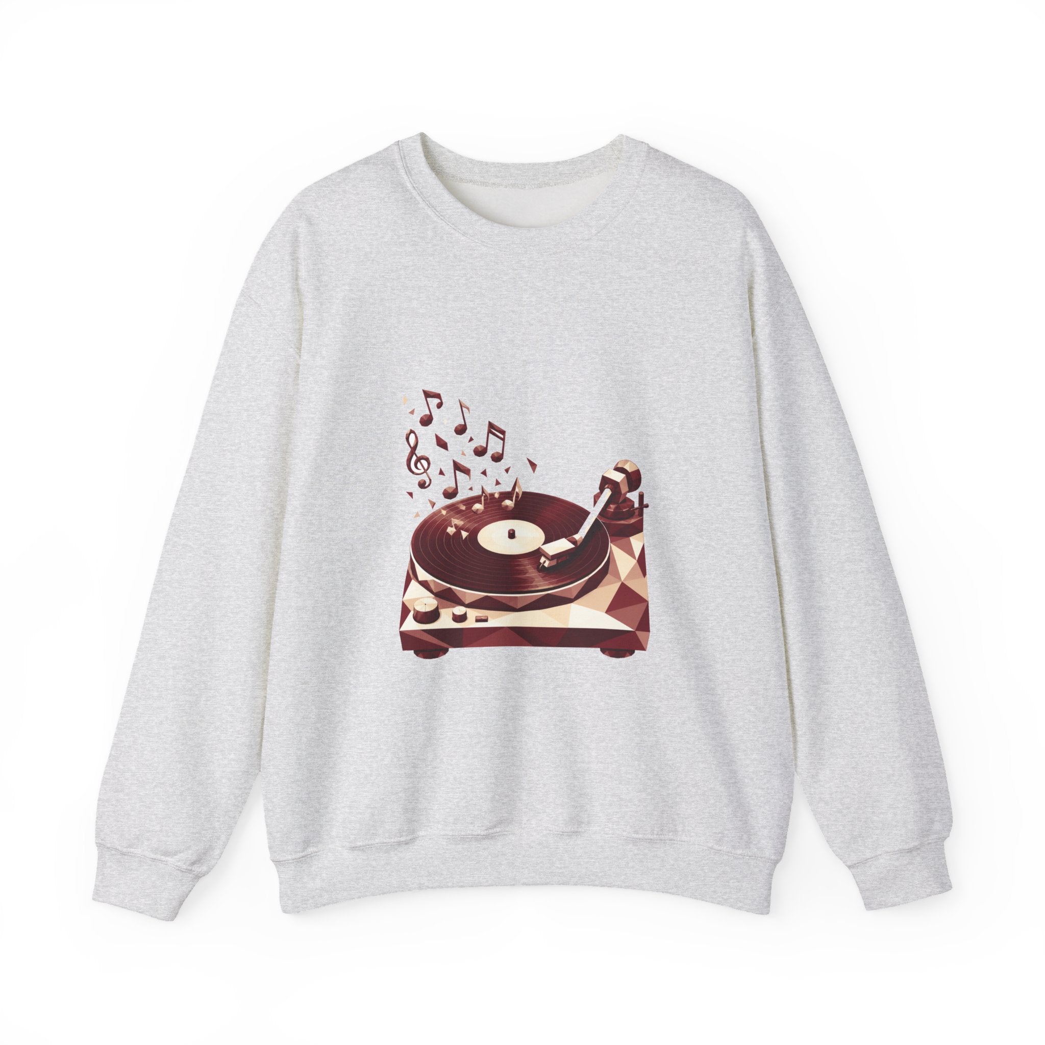 Matching Couple Sweatshirt - Vinyl & Cassette Matching Couple Crewneck Sweatshirt Geometric Art His Hers Couple Gift - Design A
