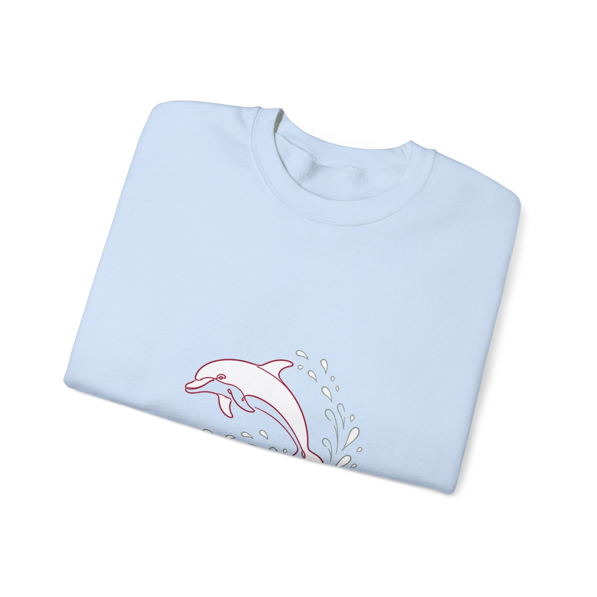 Matching Couple Sweatshirt - Shark & Dolphin Matching Couple Premium Fleece Sweatshirt Minimalist Art His Hers Christmas Gift - Design B