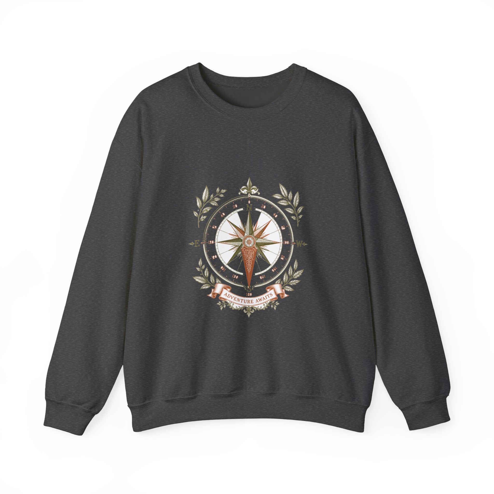 Matching Couple Sweatshirt - Compass North & South Matching Couple Comfort Colors Crew Vintage Art His Hers Honeymoon Gift - Design B