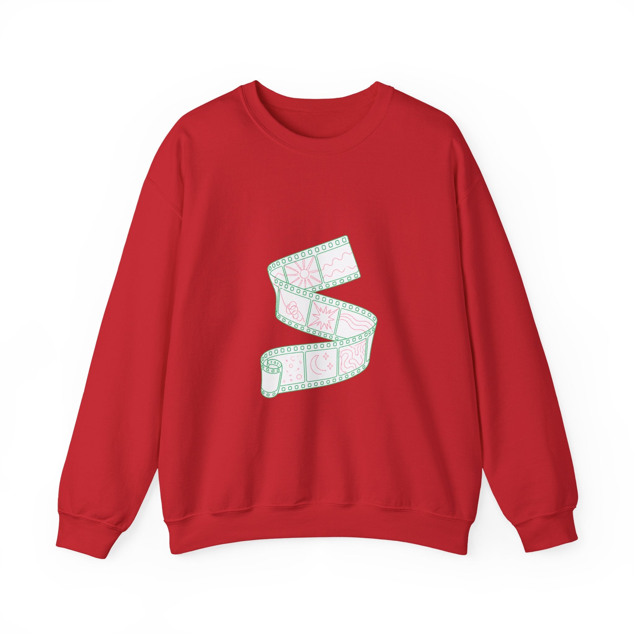 Matching Couple Sweatshirt - Camera & Film Matching Couple Crewneck Sweatshirt Minimalist Art His Hers Valentine Gift - Design B