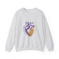 Matching Couple Sweatshirt - Robot & Heart Matching Couple Crewneck Sweatshirt Vintage Art His Hers Wedding Gift - Design B
