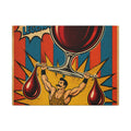 Wine Glass Strongman Wall Art Canvas 16×20 Pop Art Living Room Decor Maximalist Print