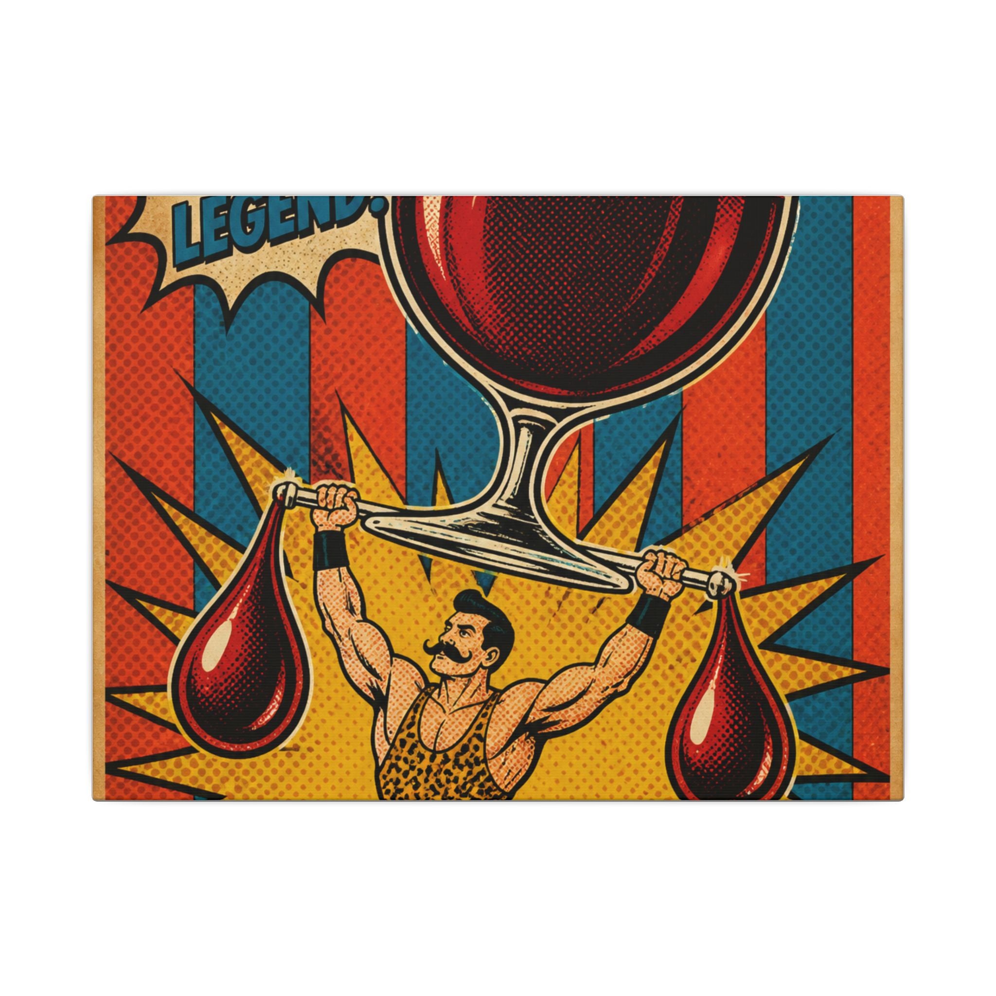 Wine Glass Strongman Wall Art Canvas 16×20 Pop Art Living Room Decor Maximalist Print