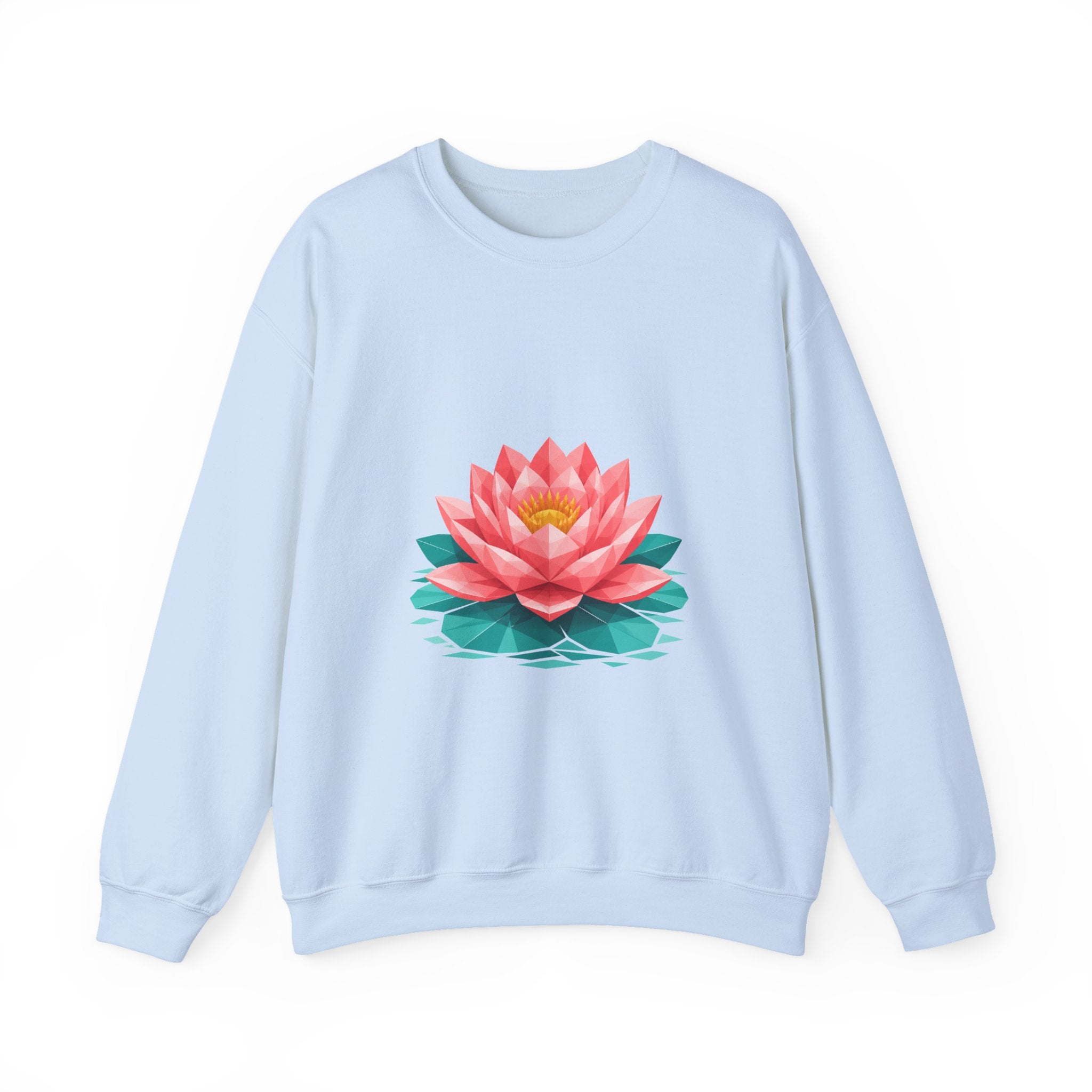 Matching Couple Sweatshirt - Open & Closed Lotus Matching Couple Premium Fleece Sweatshirt Geometric Art His Hers Love Gift - Design A