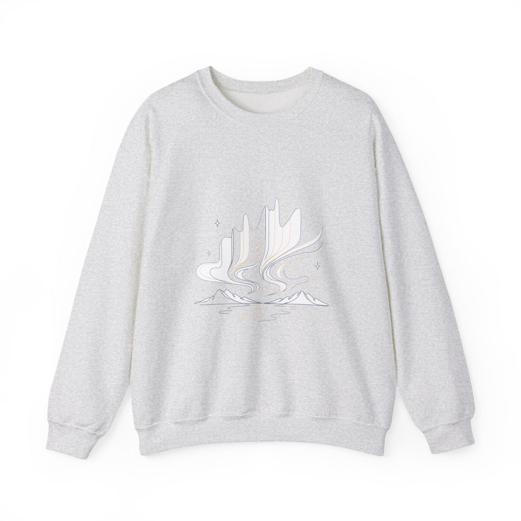 Matching Couple Sweatshirt - Aurora & Southern Cross Matching Couple Crewneck Sweatshirt Minimalist Art His Hers Valentine Gift - Design A