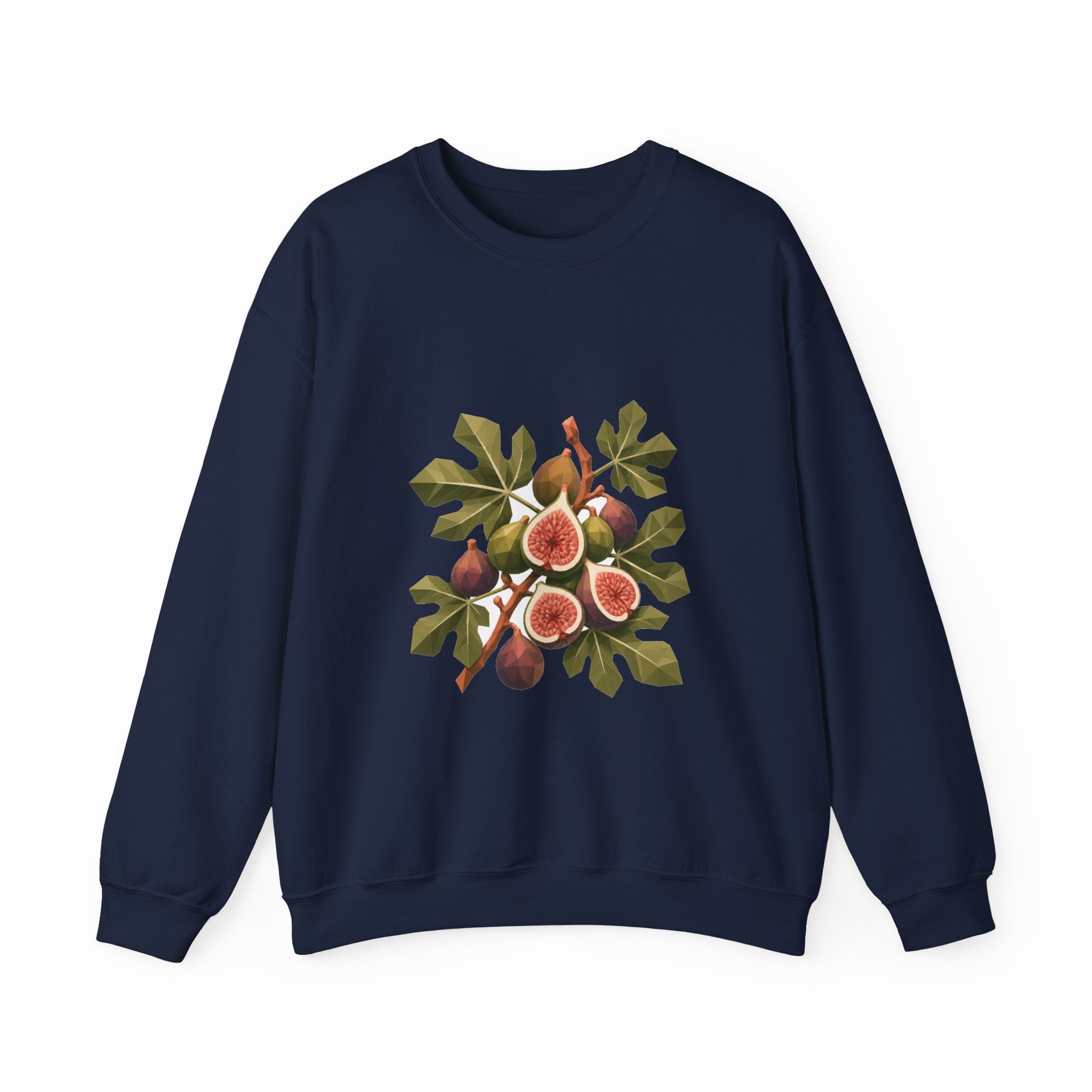 Matching Couple Sweatshirt - Olive Branch & Fig Matching Couple Premium Fleece Sweatshirt Geometric Art His Hers Love Gift - Design B