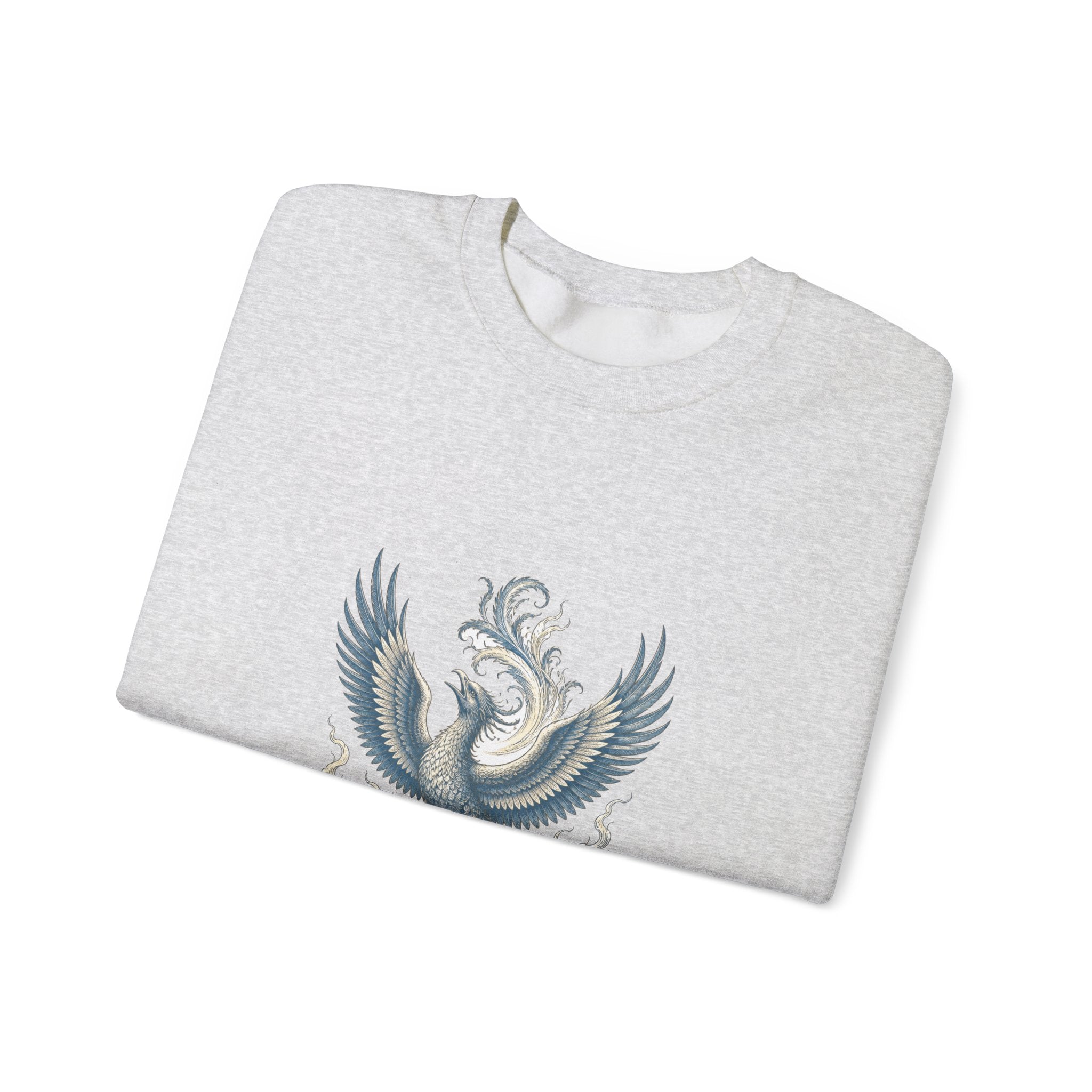 Matching Couple Sweatshirt - Dragon & Phoenix Matching Couple Crewneck Sweatshirt Vintage Art His Hers Wedding Gift - Design B