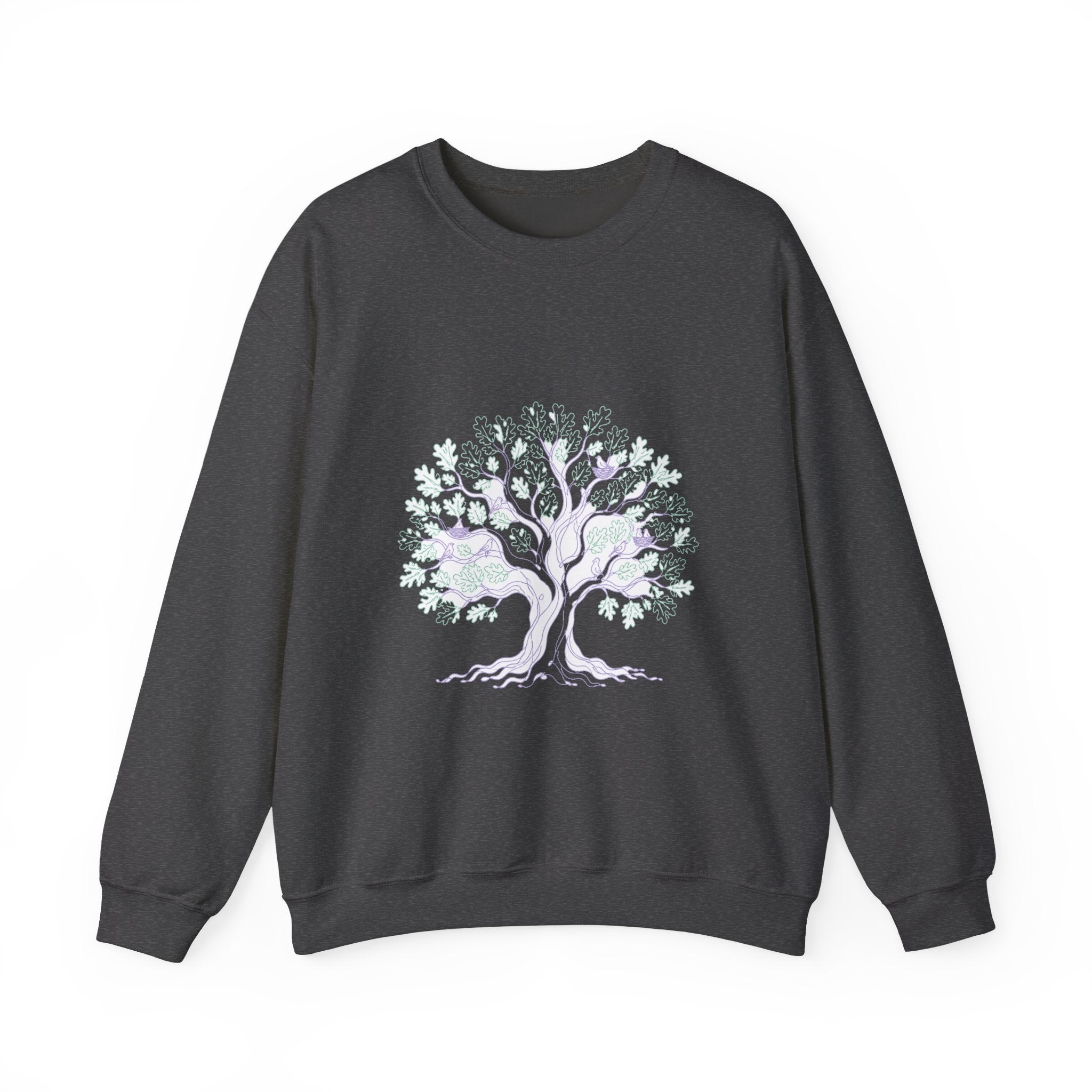 Matching Couple Sweatshirt - Ancient Oak & Deep Roots Matching Couple Comfort Colors Crew Minimalist Art His Hers Christmas Gift - Design A