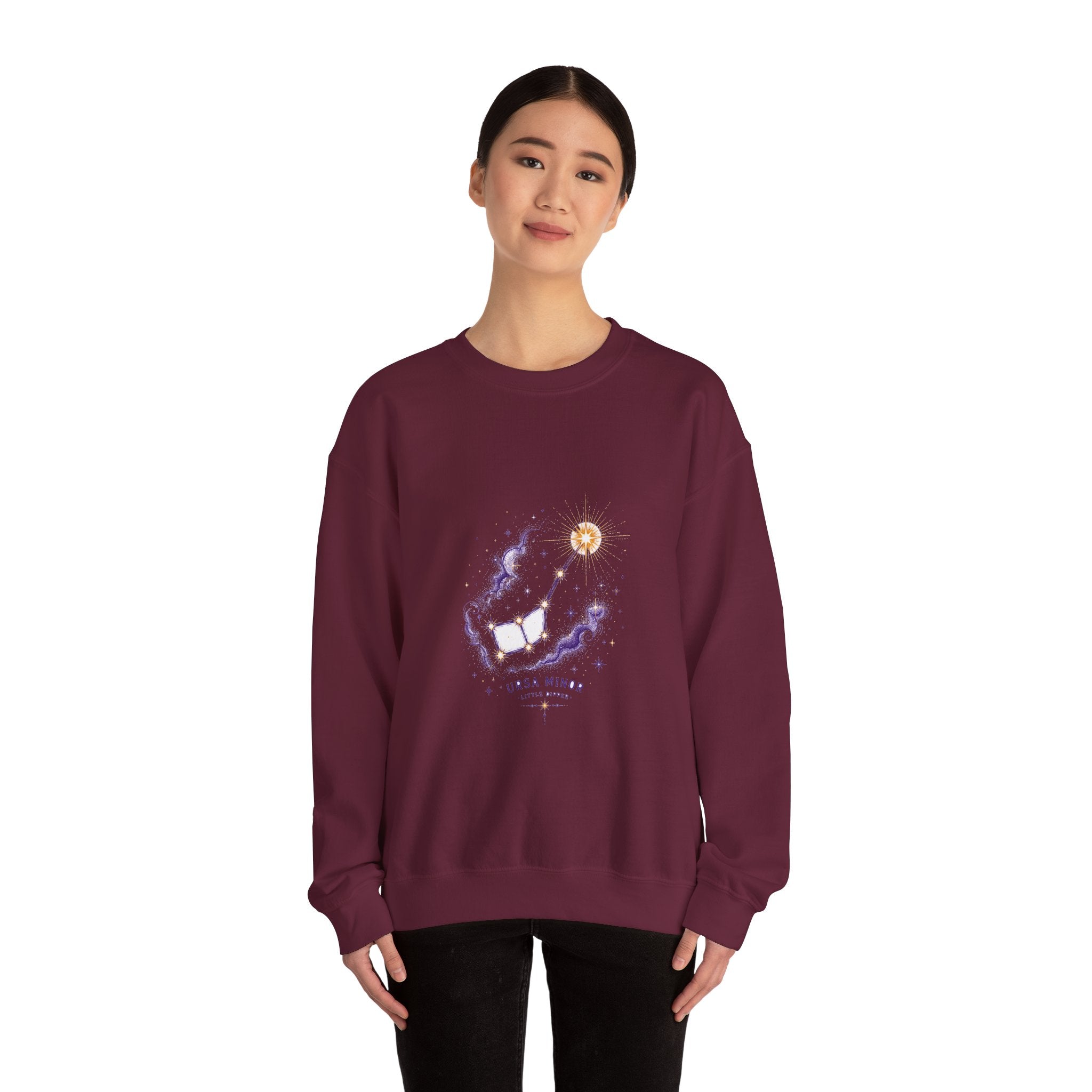 Matching Couple Sweatshirt - Big & Little Dipper Matching Couple Crewneck Sweatshirt Hand-Drawn Art His Hers Best Friend Gift - Design B