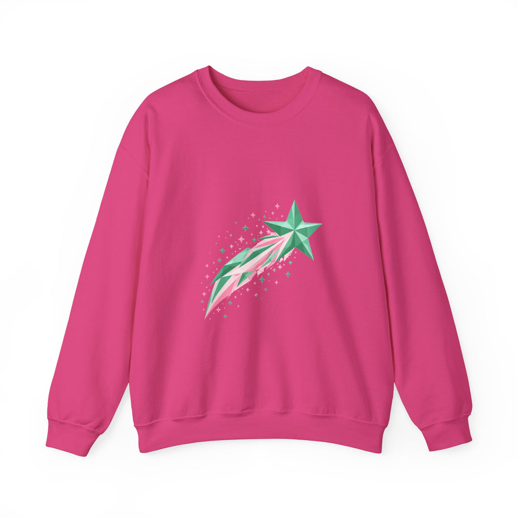 Matching Couple Sweatshirt - Shooting Star & North Star Matching Couple Premium Fleece Sweatshirt Geometric Art His Hers Love Gift - Design A