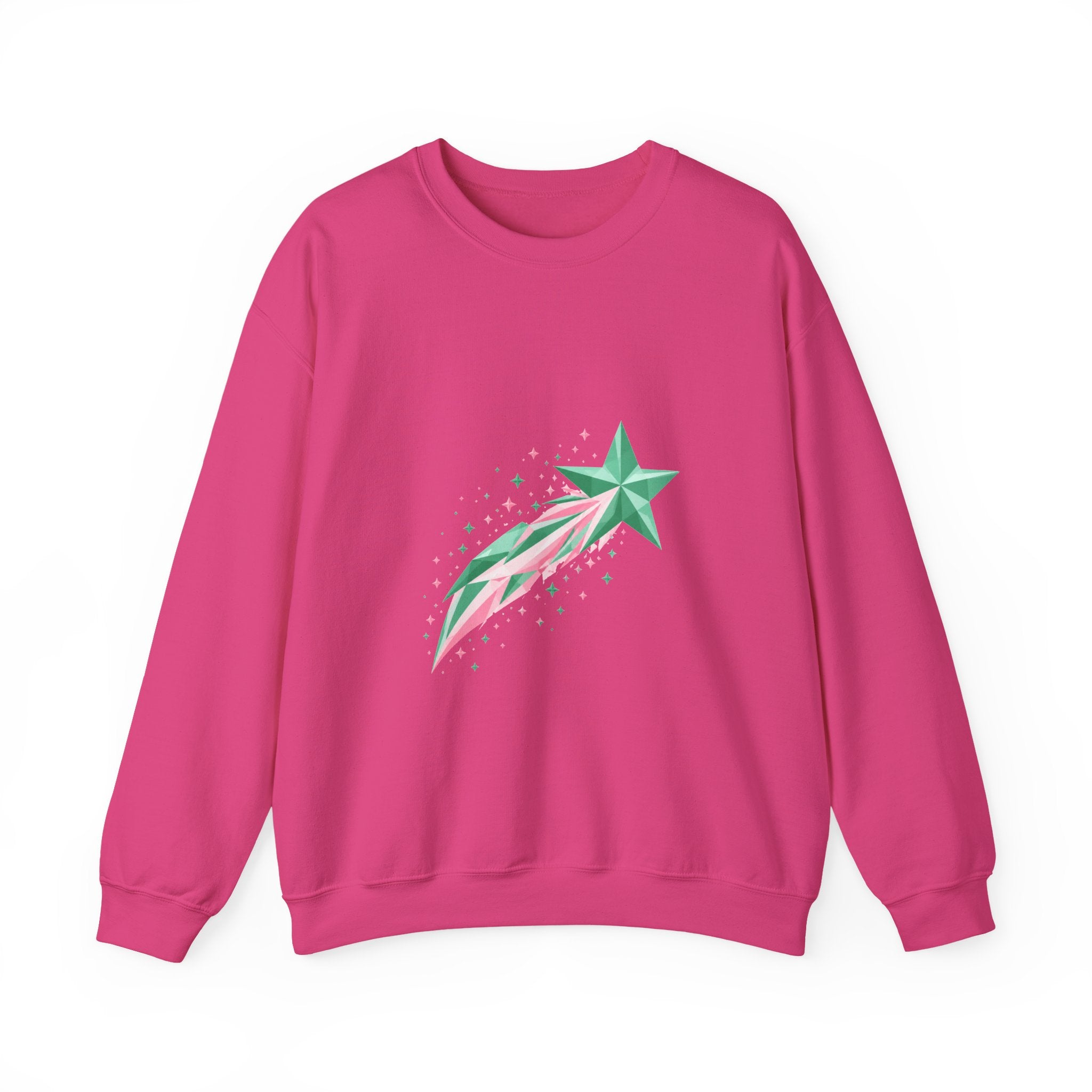 Matching Couple Sweatshirt - Shooting Star & North Star Matching Couple Premium Fleece Sweatshirt Geometric Art His Hers Love Gift - Design A