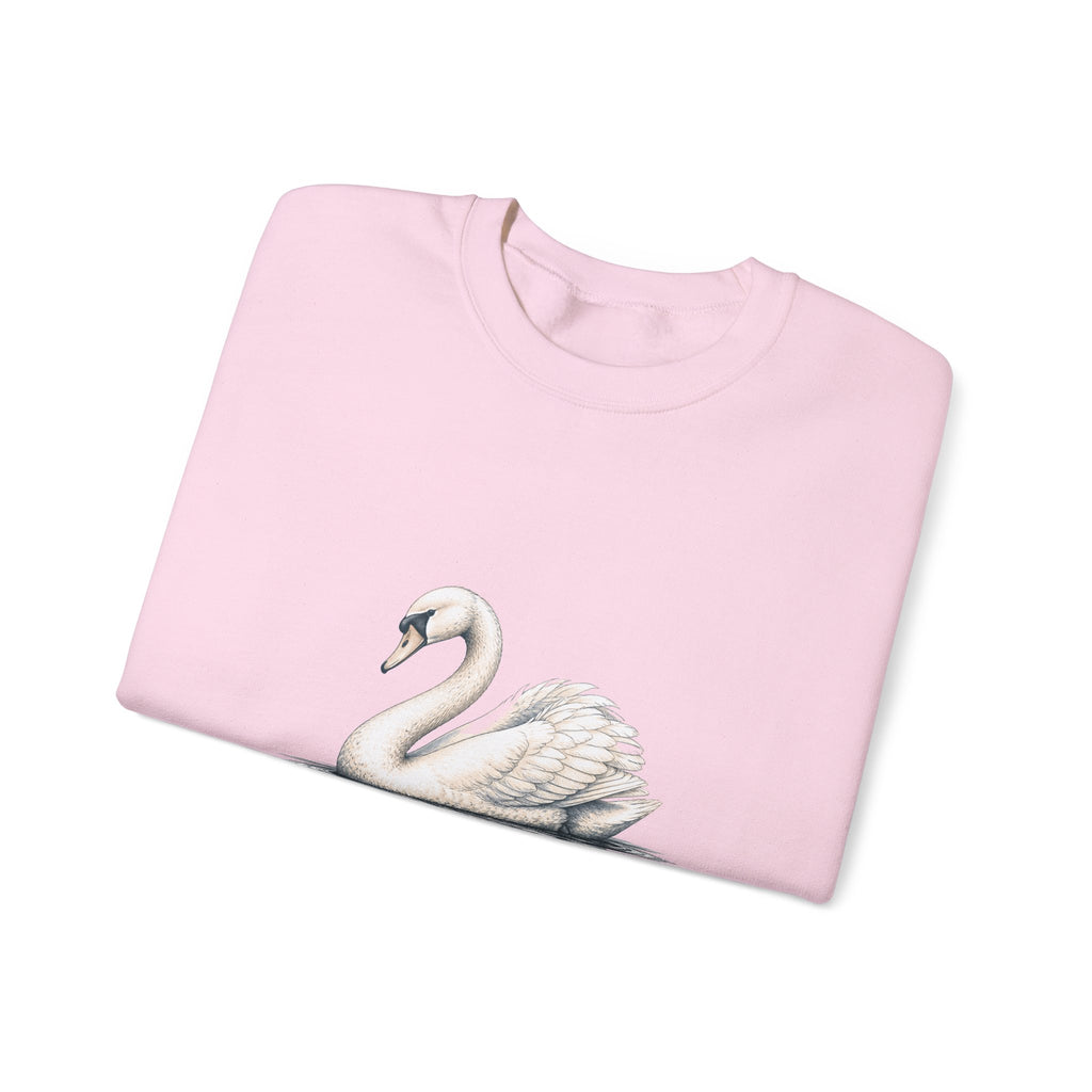 Matching Couple Sweatshirt - Raven & Swan Matching Couple Premium Fleece Sweatshirt Hand-Drawn Art His Hers Anniversary Gift - Design B