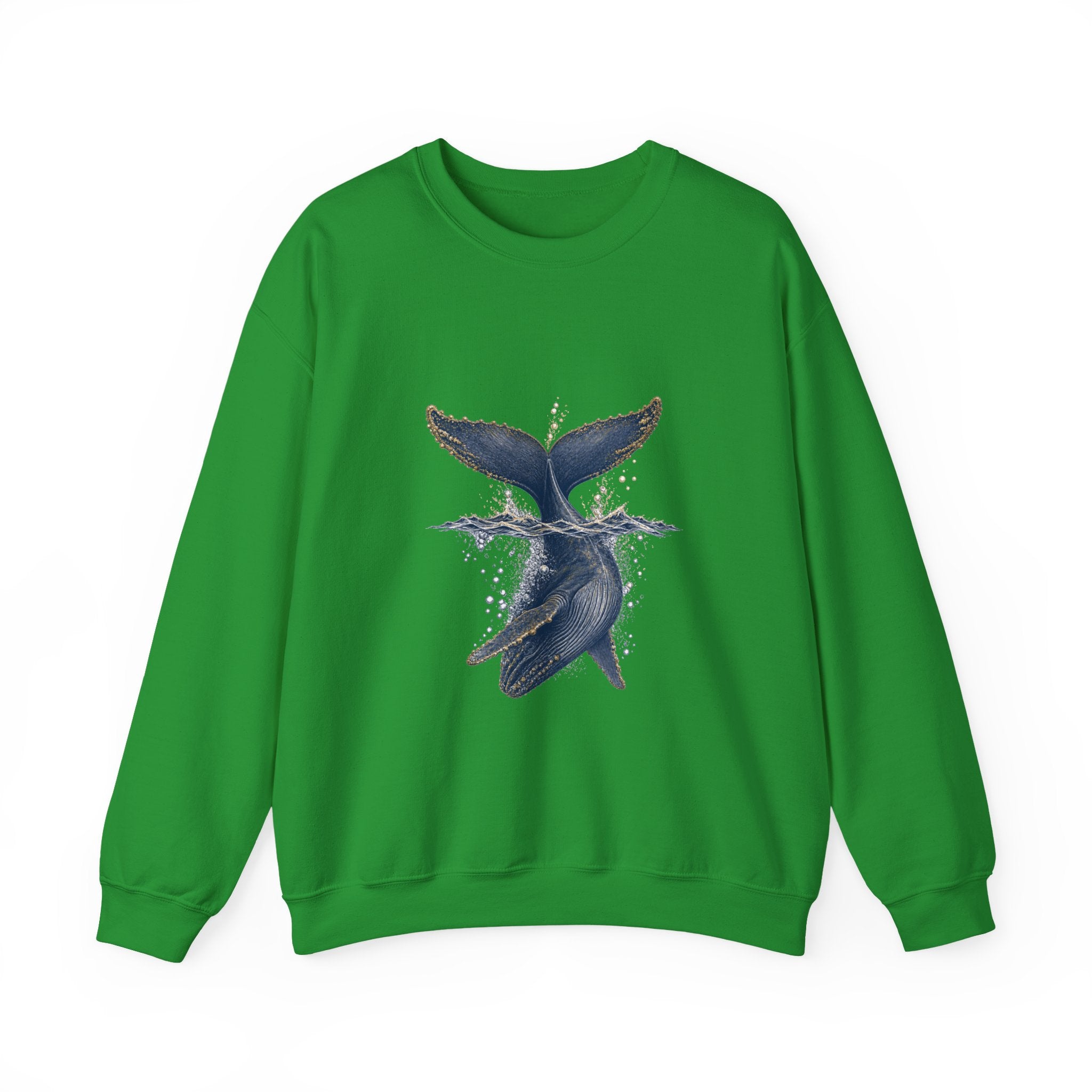 Matching Couple Sweatshirt - Eagle & Whale Matching Couple Crewneck Sweatshirt Vintage Art His Hers Wedding Gift - Design B