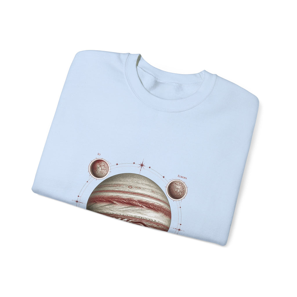 Matching Couple Sweatshirt - Saturn & Jupiter Matching Couple Crewneck Sweatshirt Vintage Art His Hers Wedding Gift - Design B