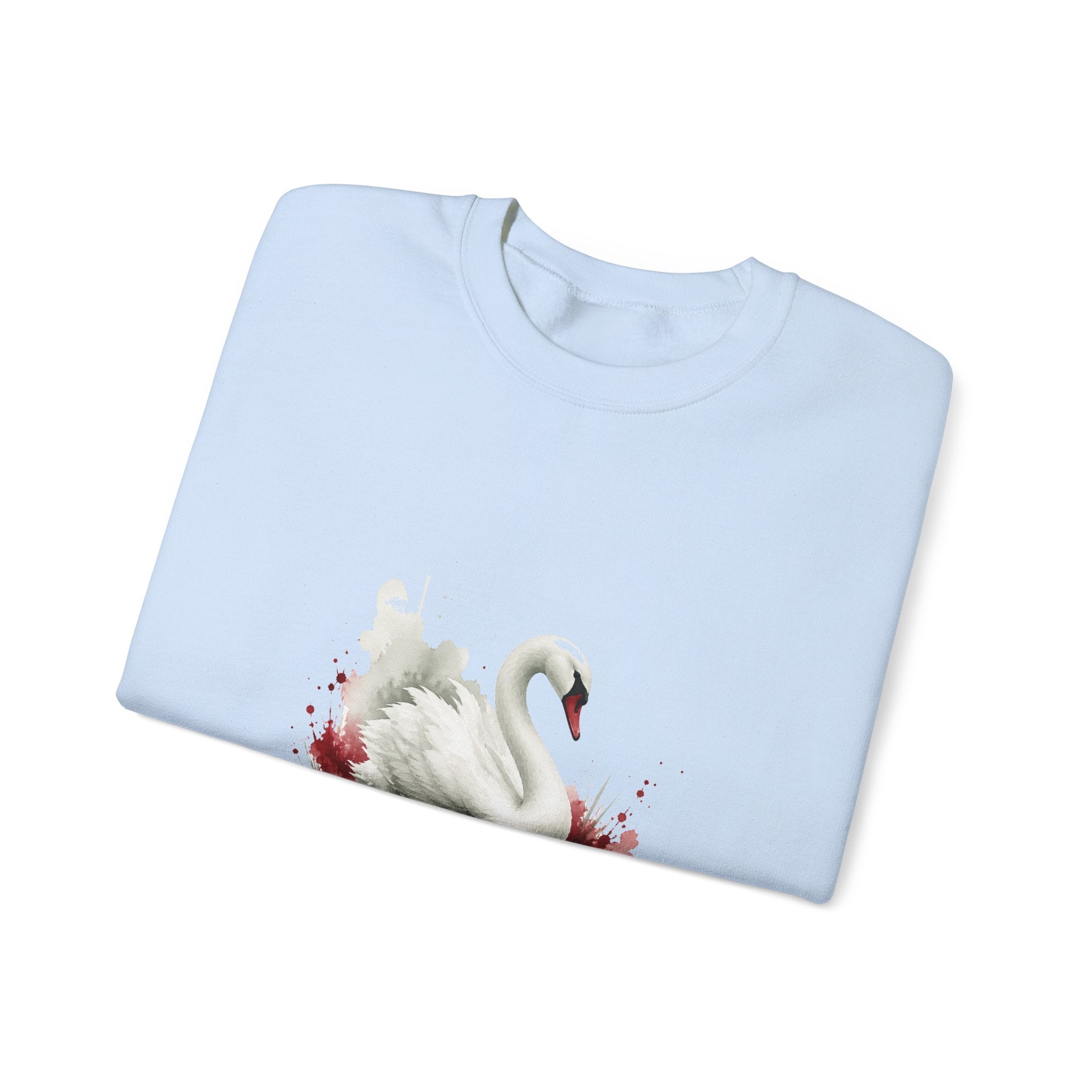 Matching Couple Sweatshirt - Raven & Swan Matching Couple Comfort Colors Crew Watercolor Art His Hers Birthday Gift - Design B