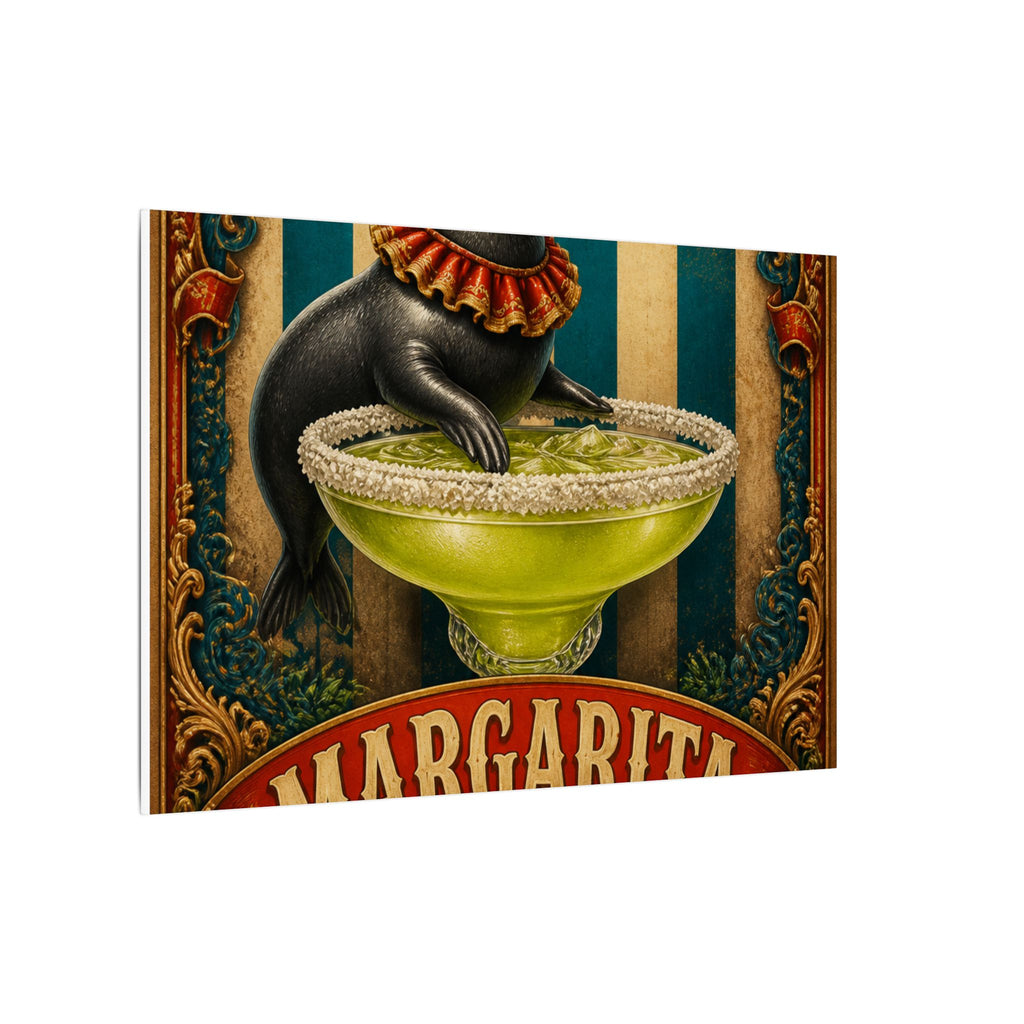 Margarita Balancing Seal Wall Art Canvas 24×36 Baroque Studio Decor Maximalist Print